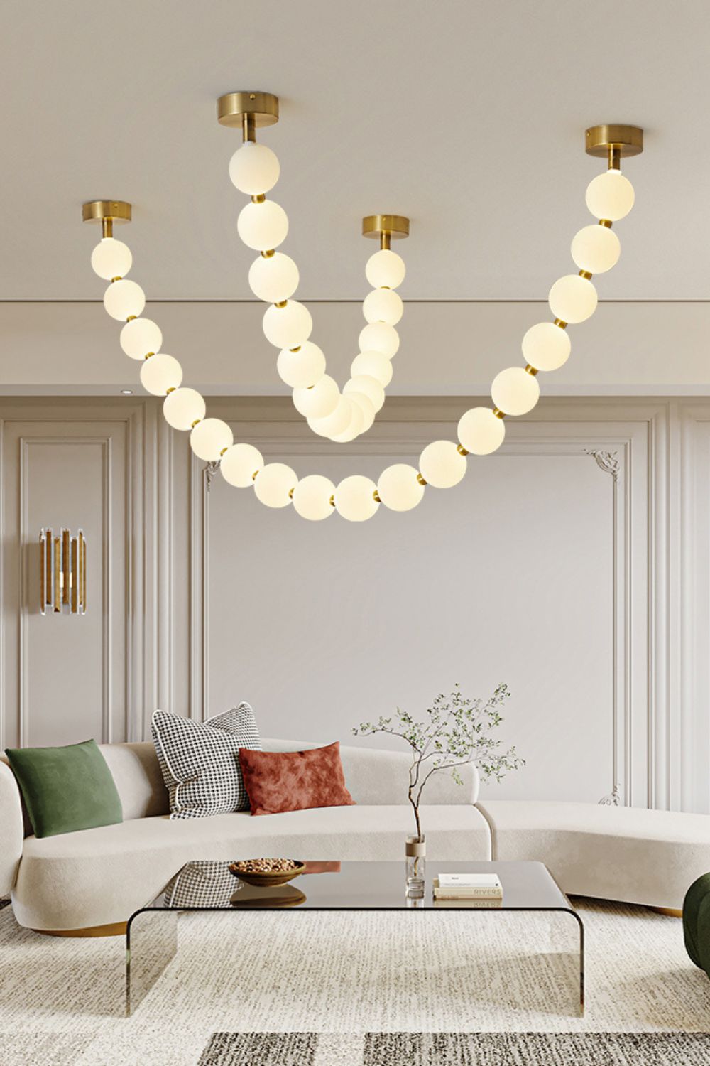 Vicariel Perlenkette Kugeln Glas Kronleuchter-Letslighting