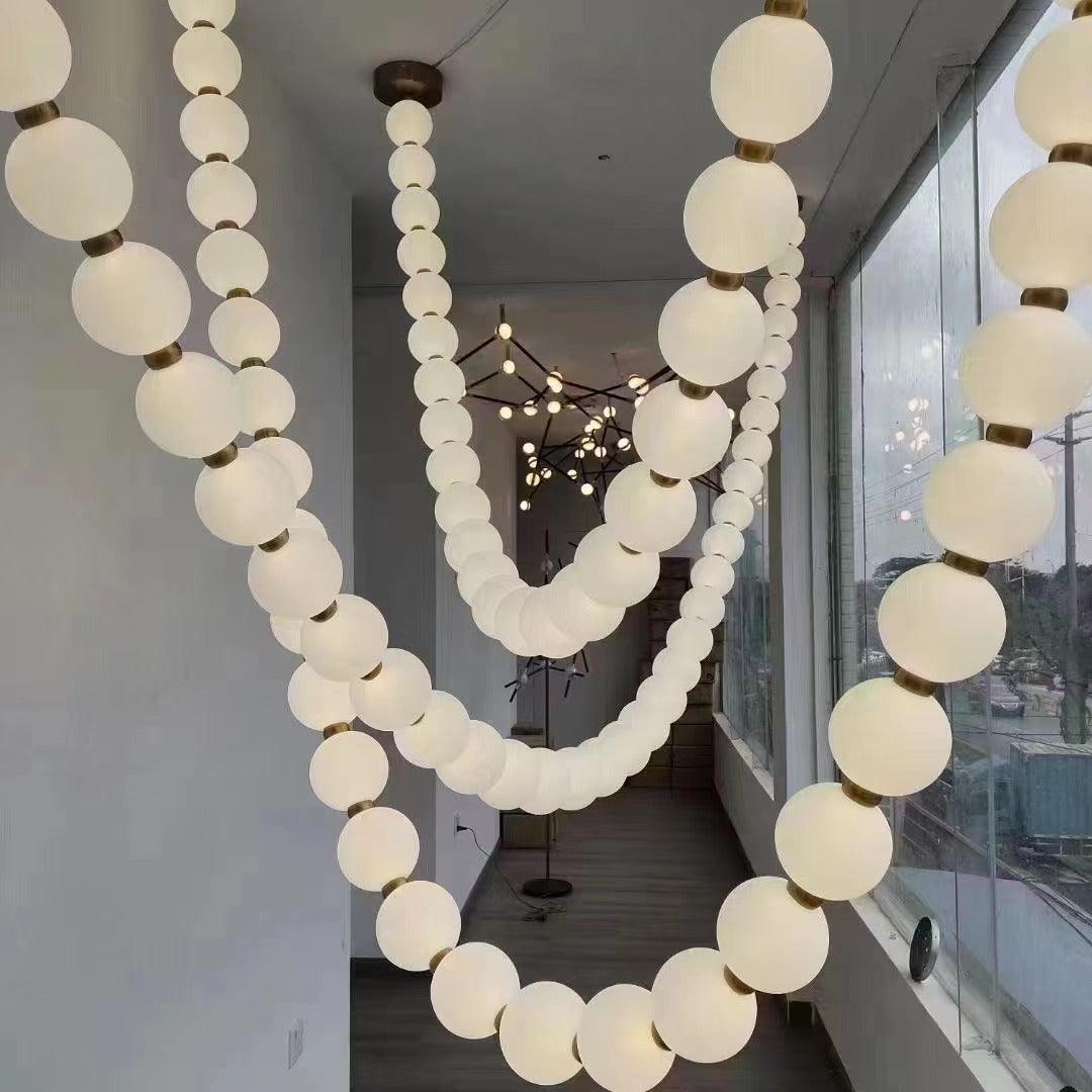 Icarara Glas Modern Perlenkette Kronleuchter-Letslighting