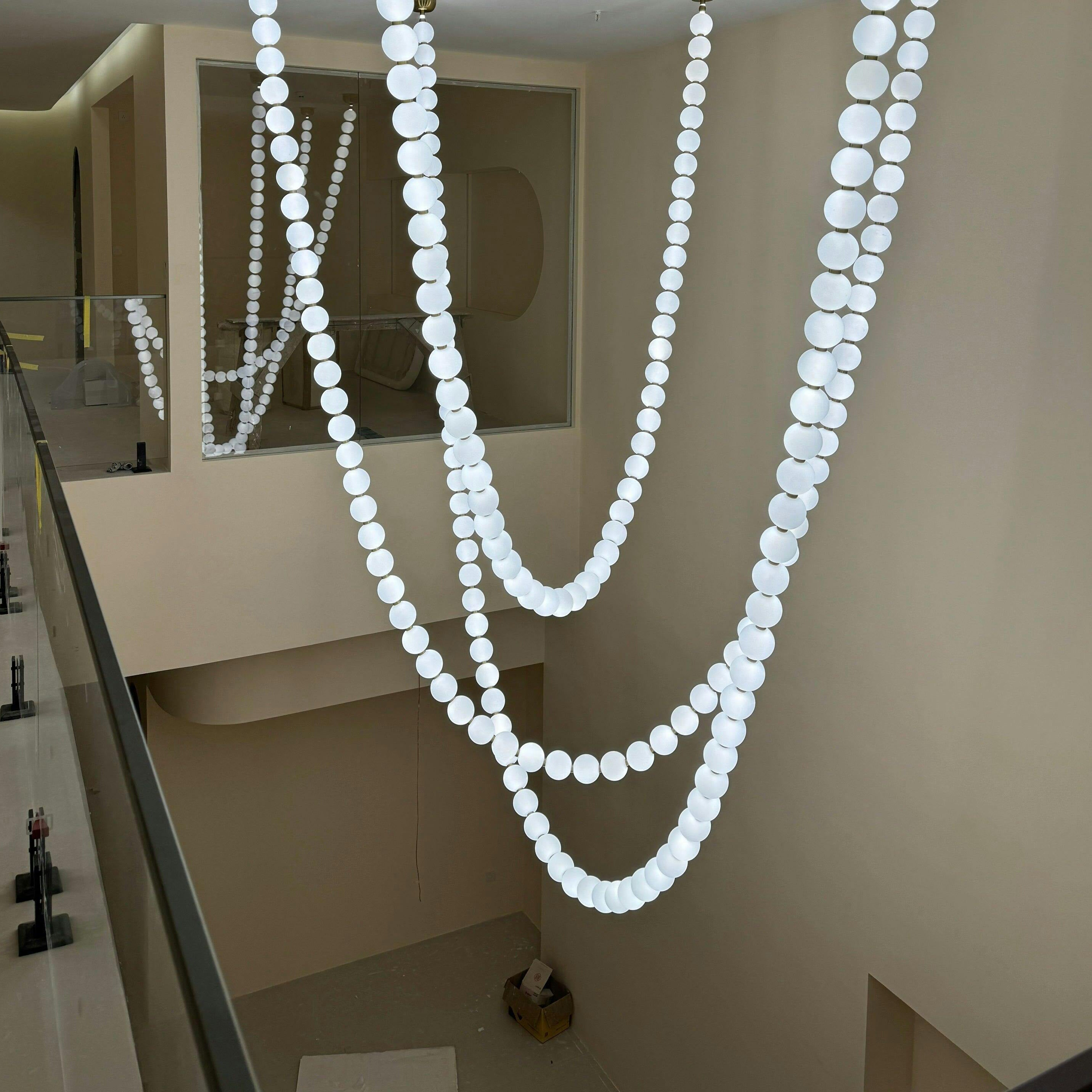 Icarara Glas Modern Perlenkette Kronleuchter-Letslighting