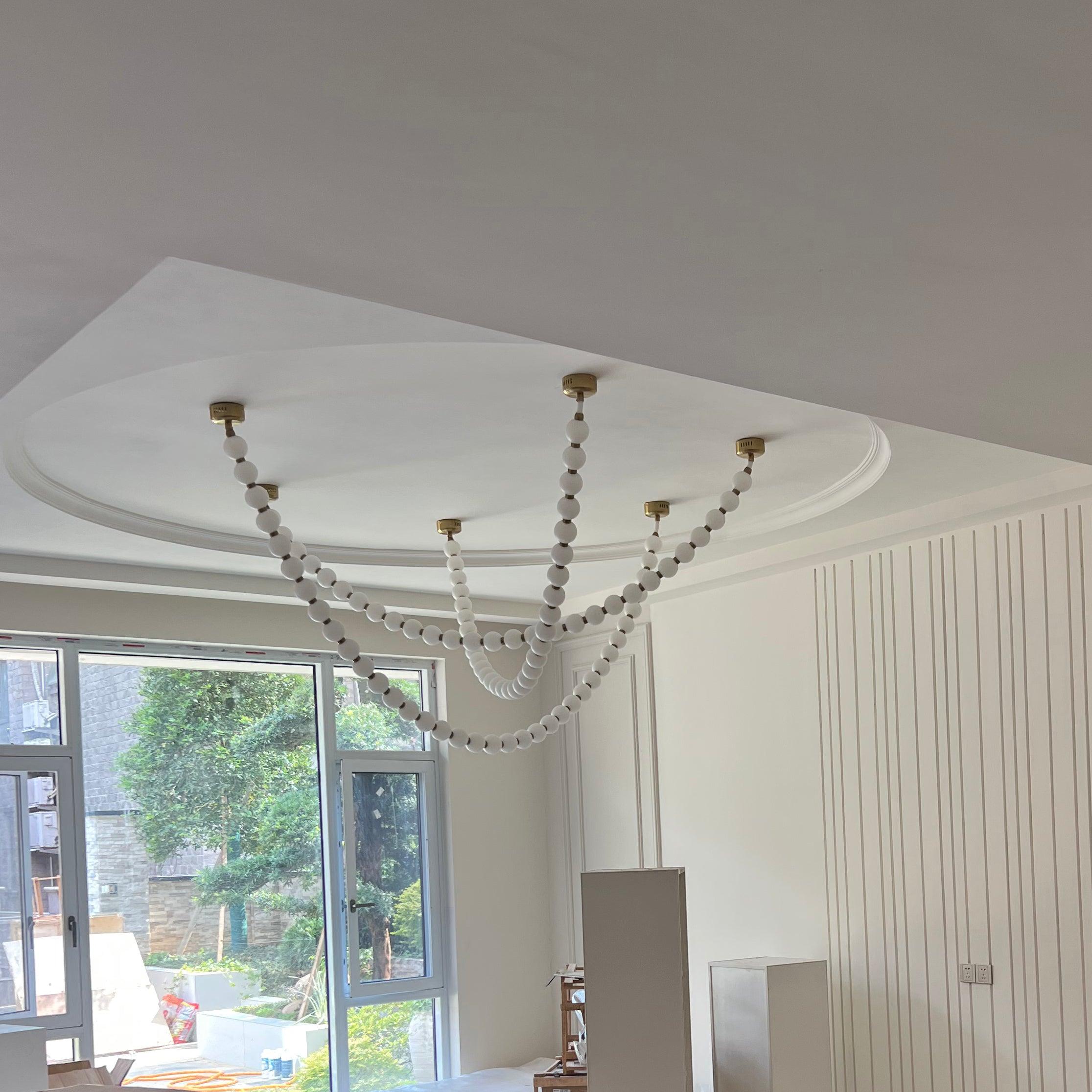 Icarara Glas Modern Perlenkette Kronleuchter-Letslighting