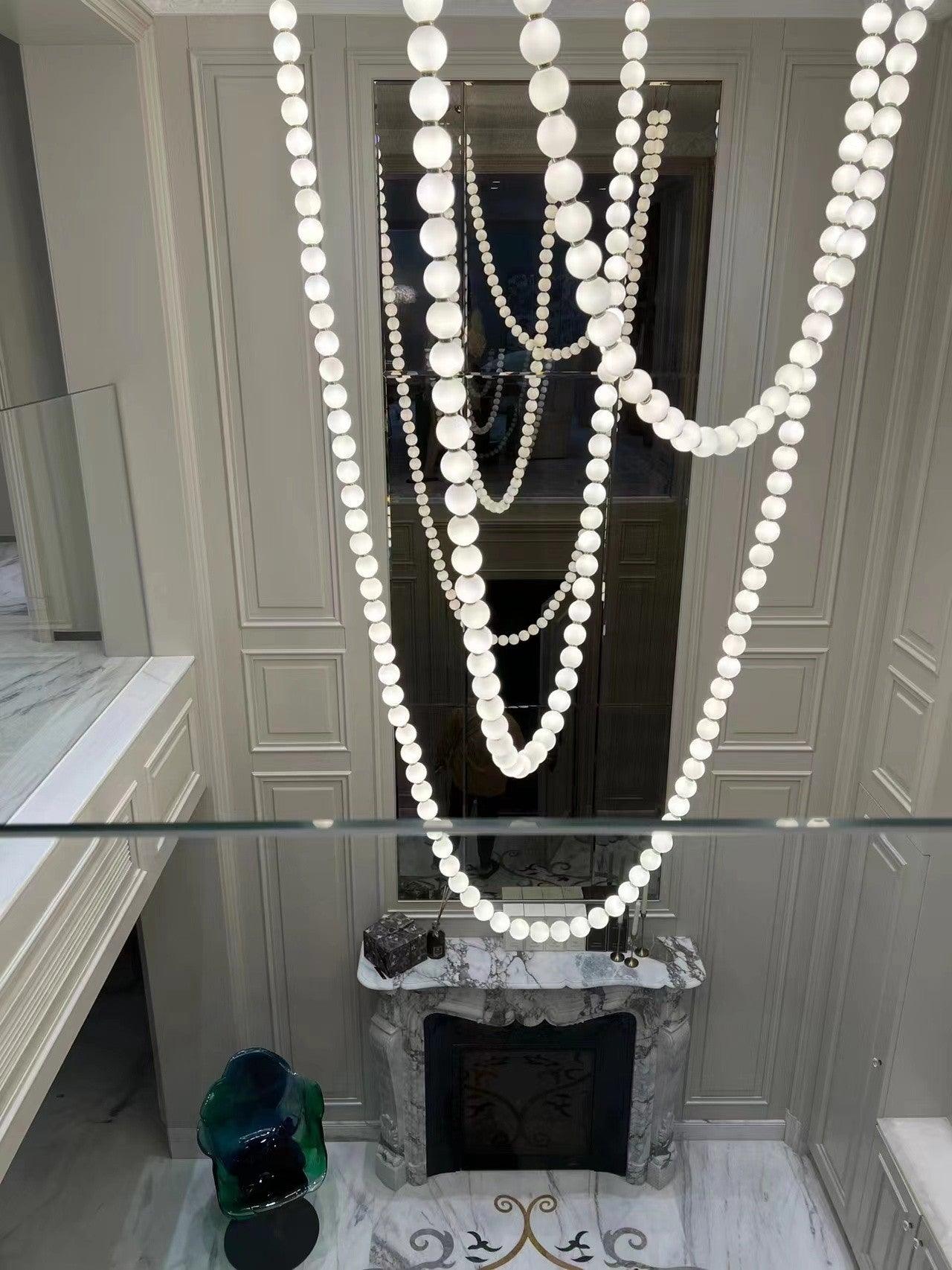 Icarara Glas Modern Perlenkette Kronleuchter-Letslighting