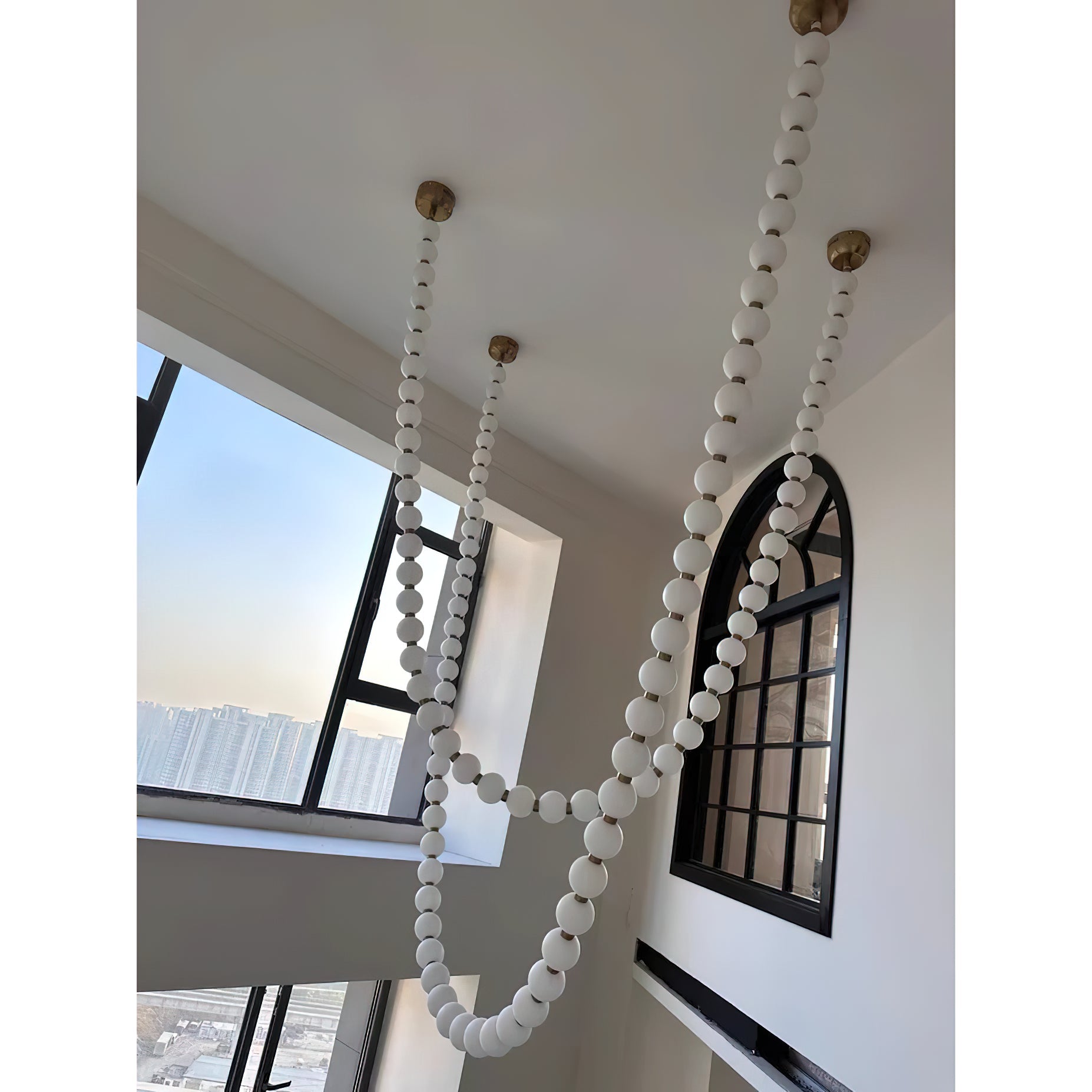 Icarara Glas Modern Perlenkette Kronleuchter-Letslighting