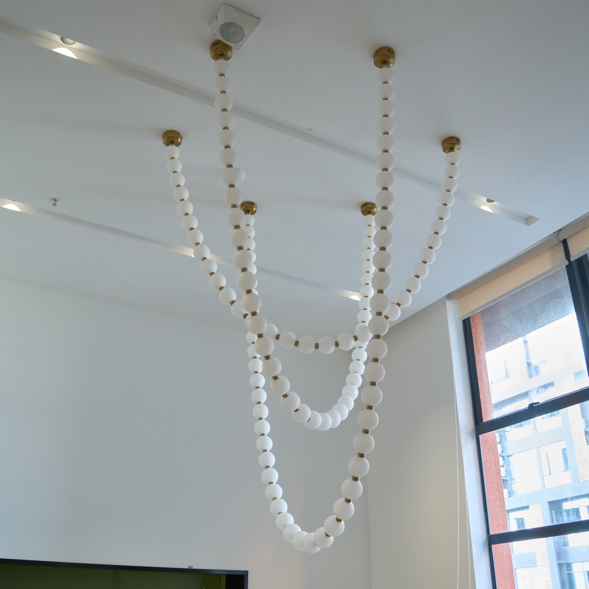 Icarara Glas Modern Perlenkette Kronleuchter-Letslighting