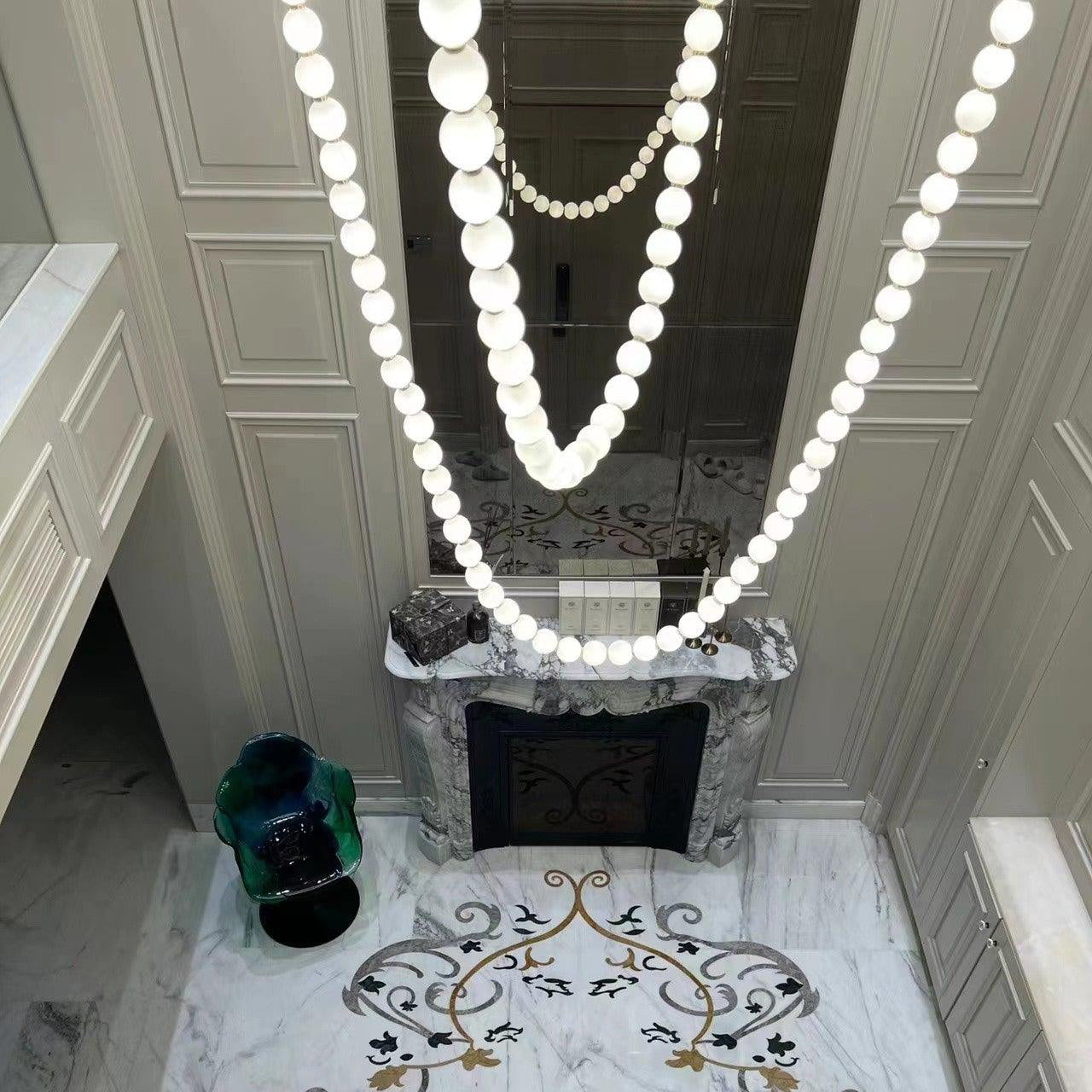 Icarara Glas Modern Perlenkette Kronleuchter-Letslighting