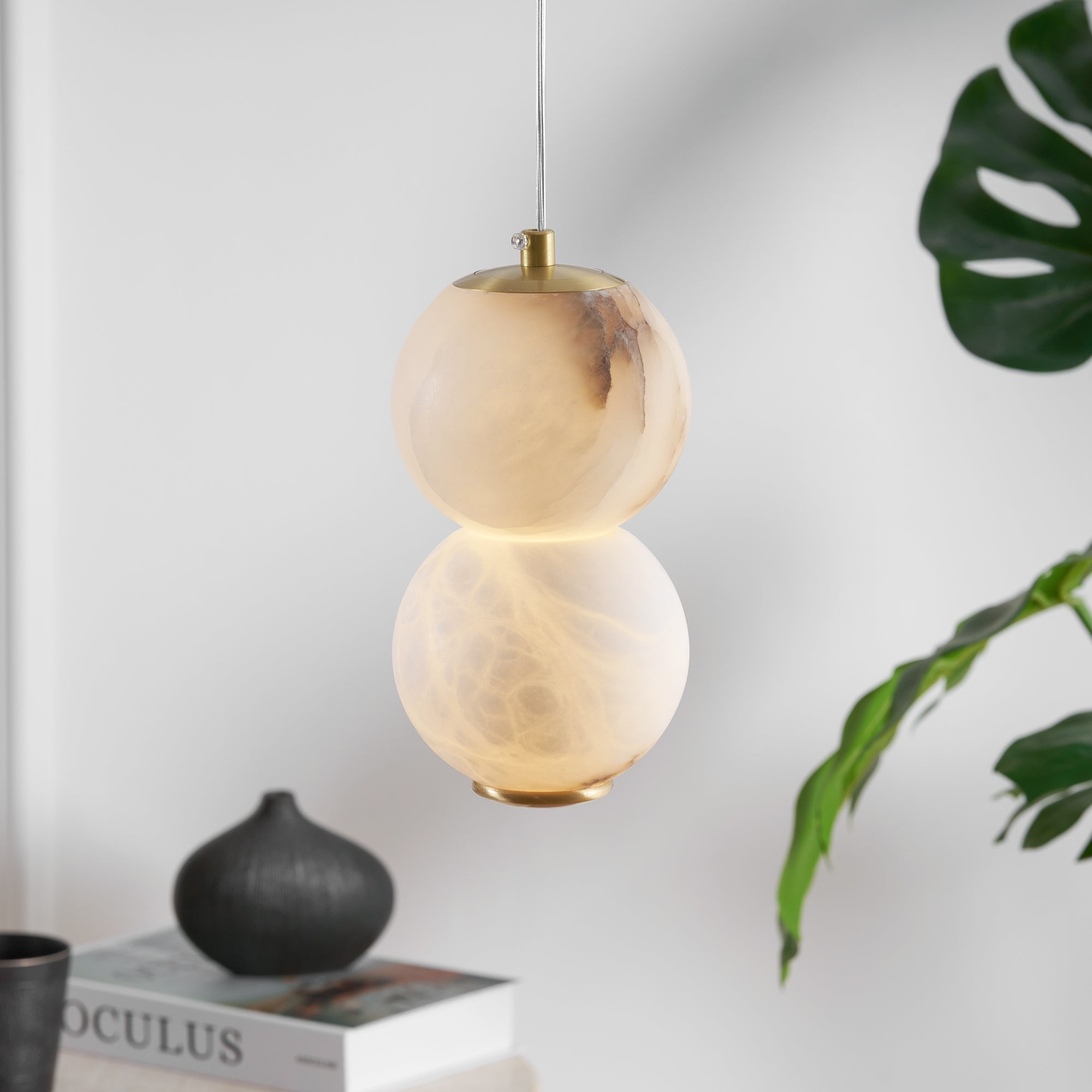 Ritta Alabaster Pendant Light Head 2 /3/4
