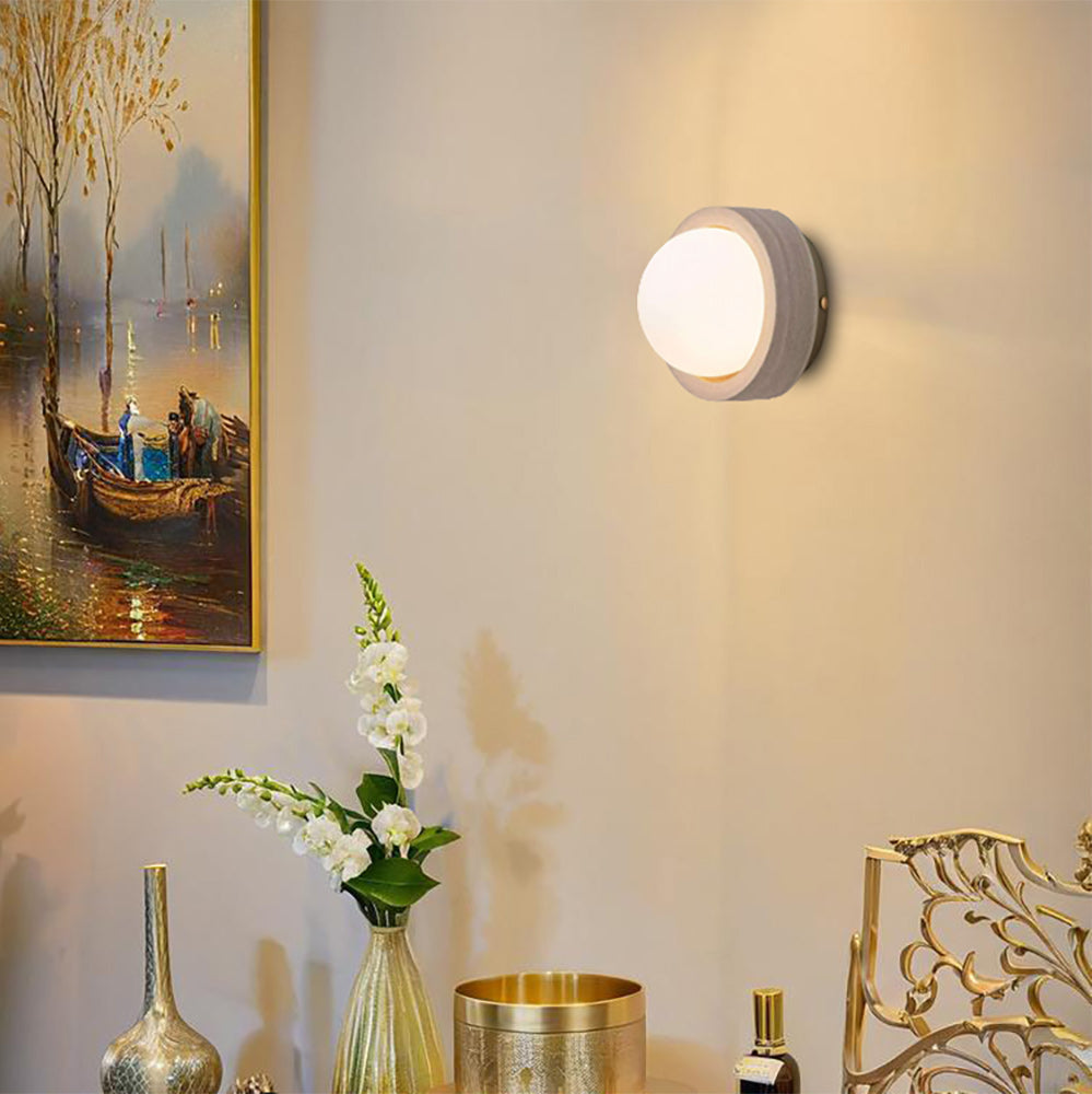 Carinor Modern Minimalist Travertine Metal Wall Lamp - Letslighting