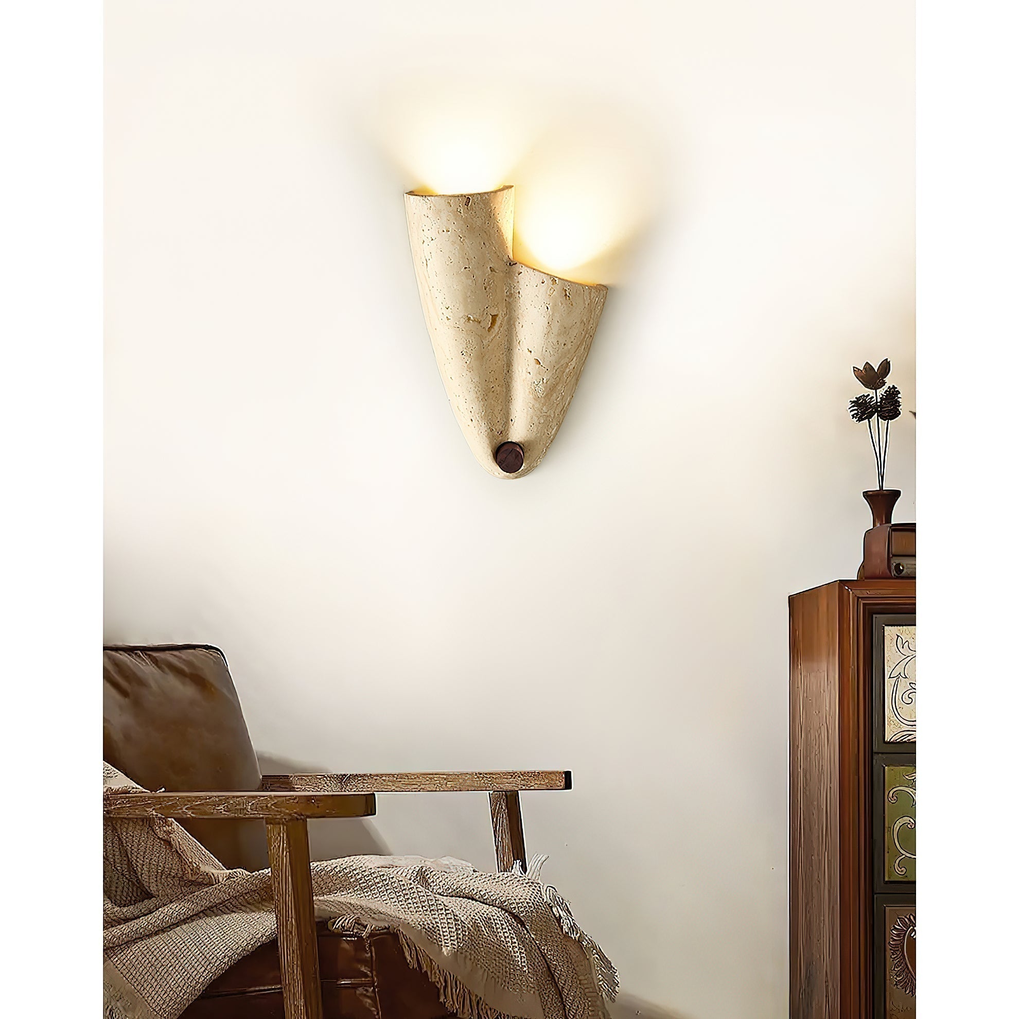 Vidoros Modern Minimalist Travertine Wall Lamp - Letslighting
