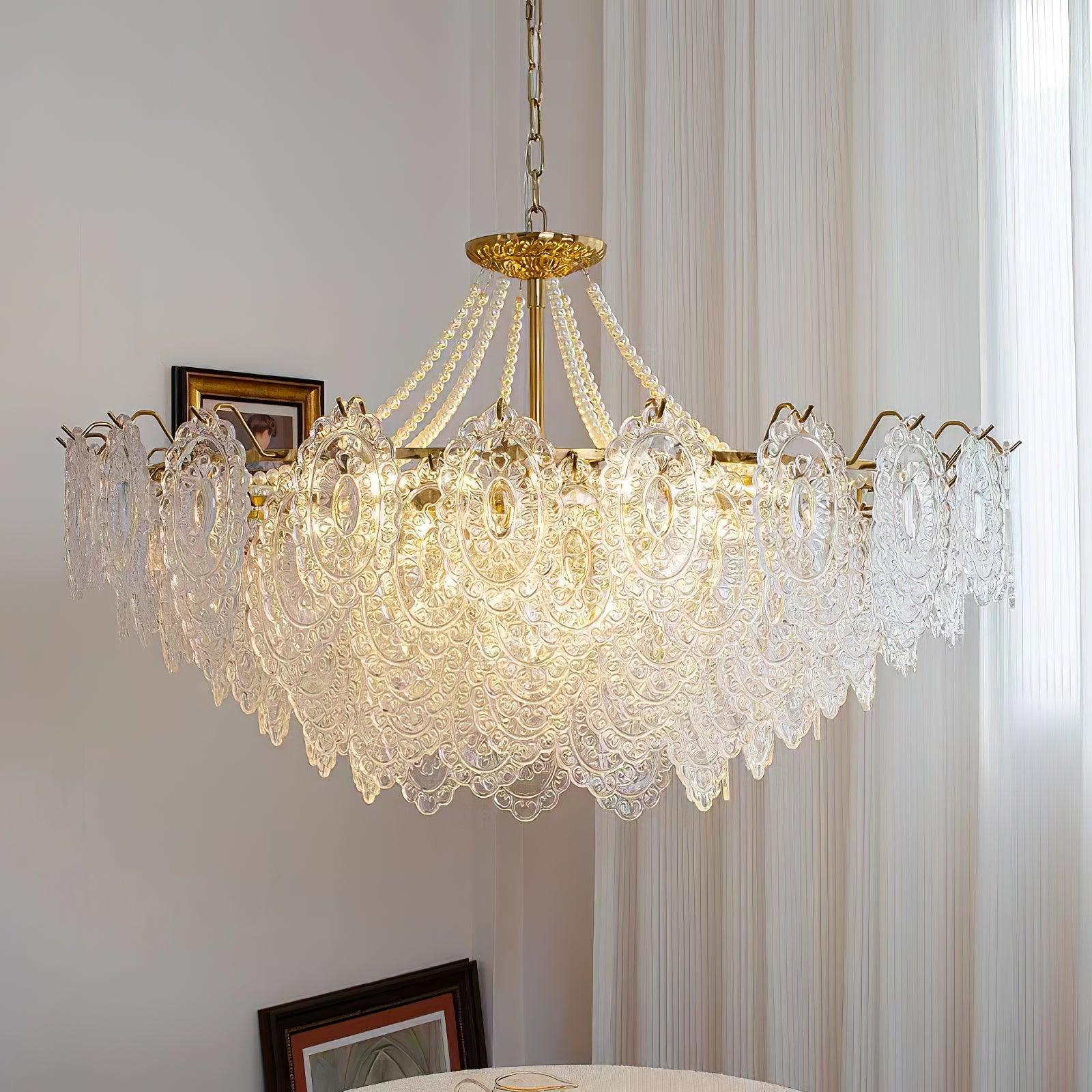 Lustra Kronleuchter Perlen Glas Luxus-Letslighting