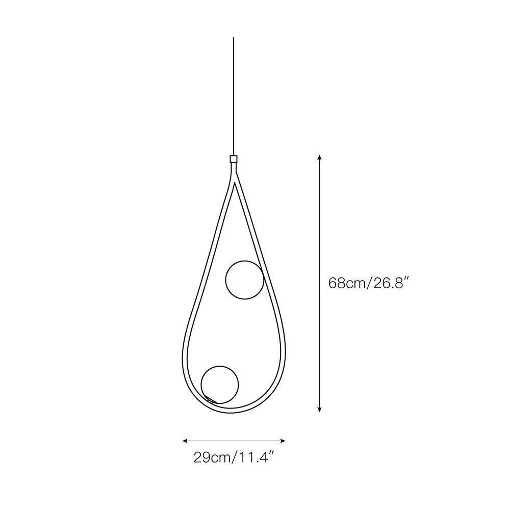 Ertheion Perlen Messing Glas Pendelleuchte-Letslighting
