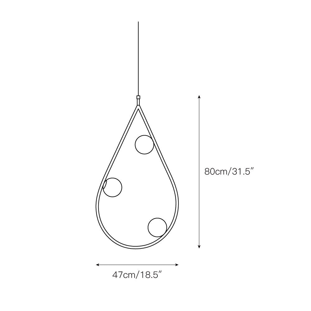 Ertheion Perlen Messing Glas Pendelleuchte-Letslighting