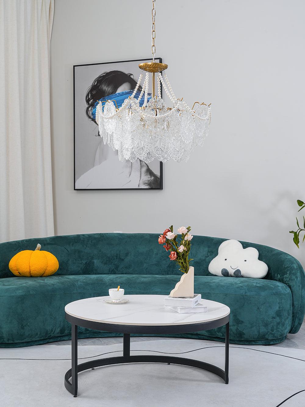 Lustra Kronleuchter Perlen Glas Luxus-Letslighting
