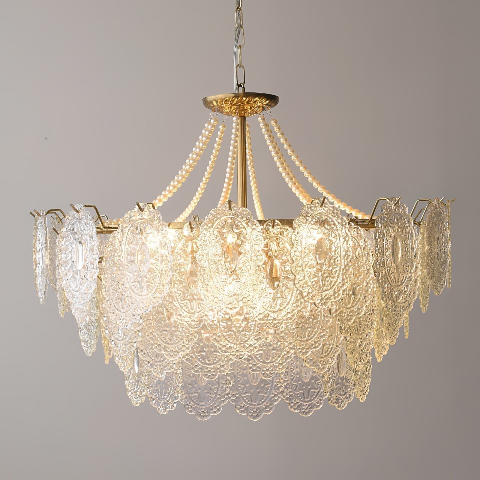 Lustra Kronleuchter Perlen Glas Luxus-Letslighting