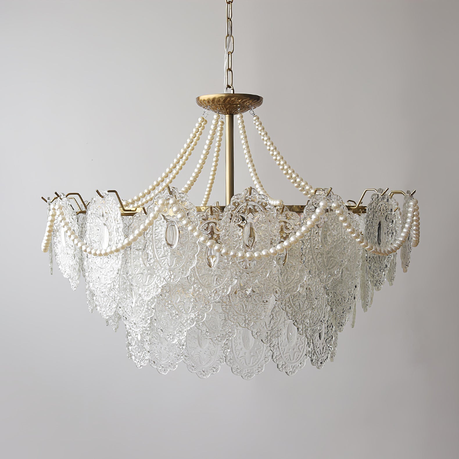Lustra Kronleuchter Perlen Glas Luxus-Letslighting
