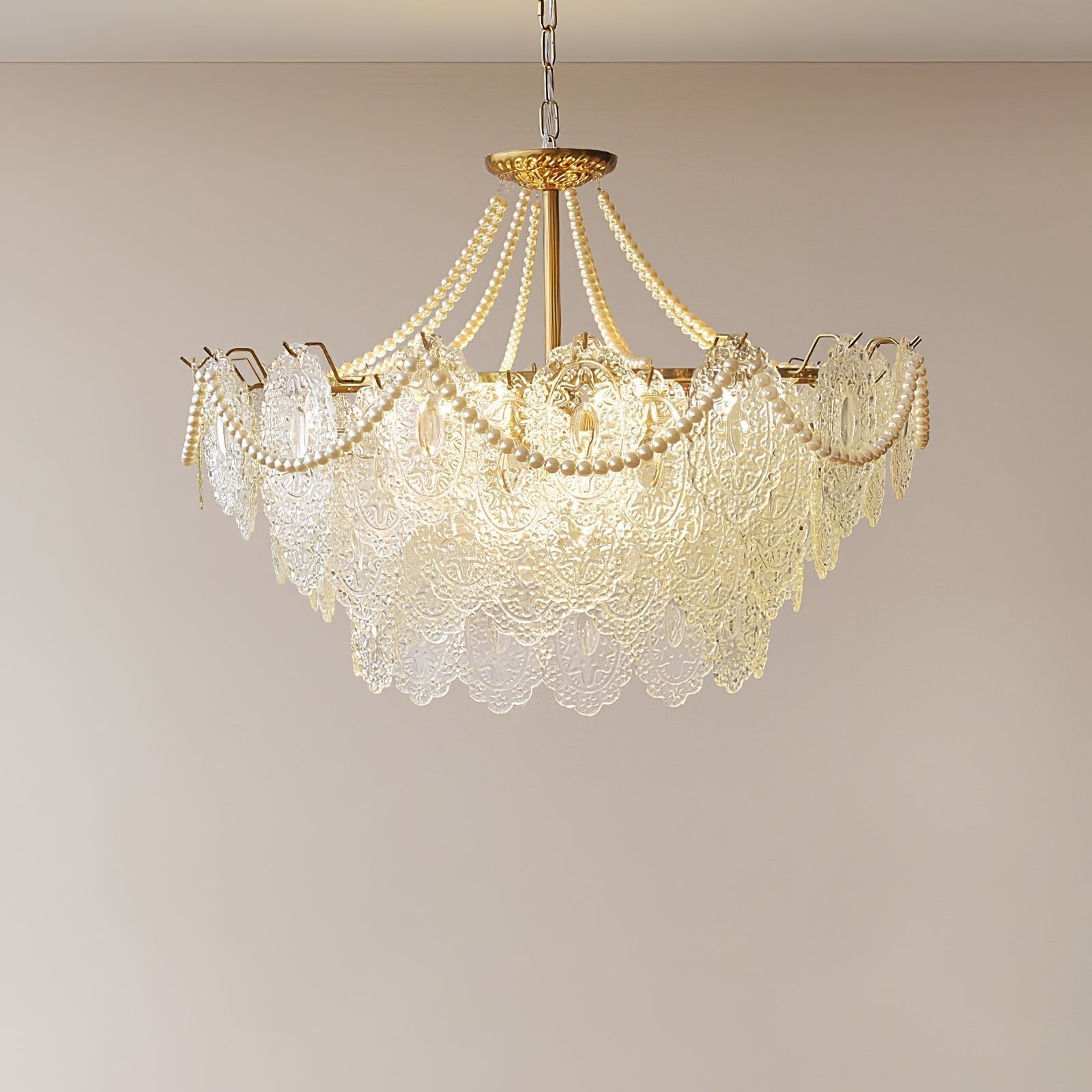 Lustra Kronleuchter Perlen Glas Luxus-Letslighting