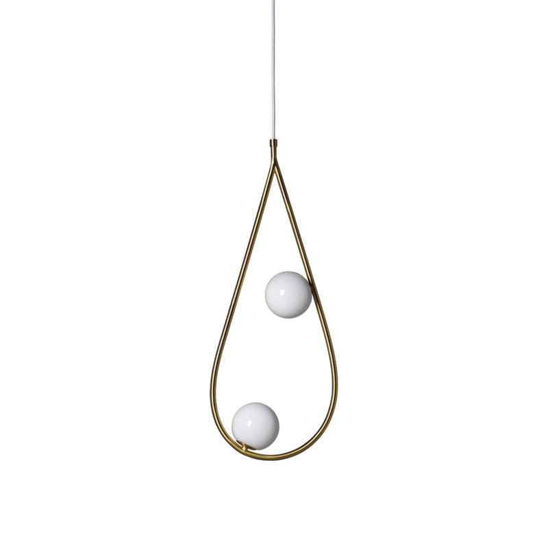 Ertheion Perlen Messing Glas Pendelleuchte-Letslighting