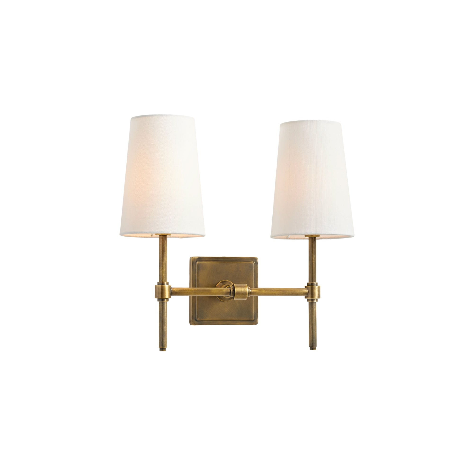 Vicarara Industrielle Vintage Wandleuchte aus Messing mit Stoffbezug-Letslighting