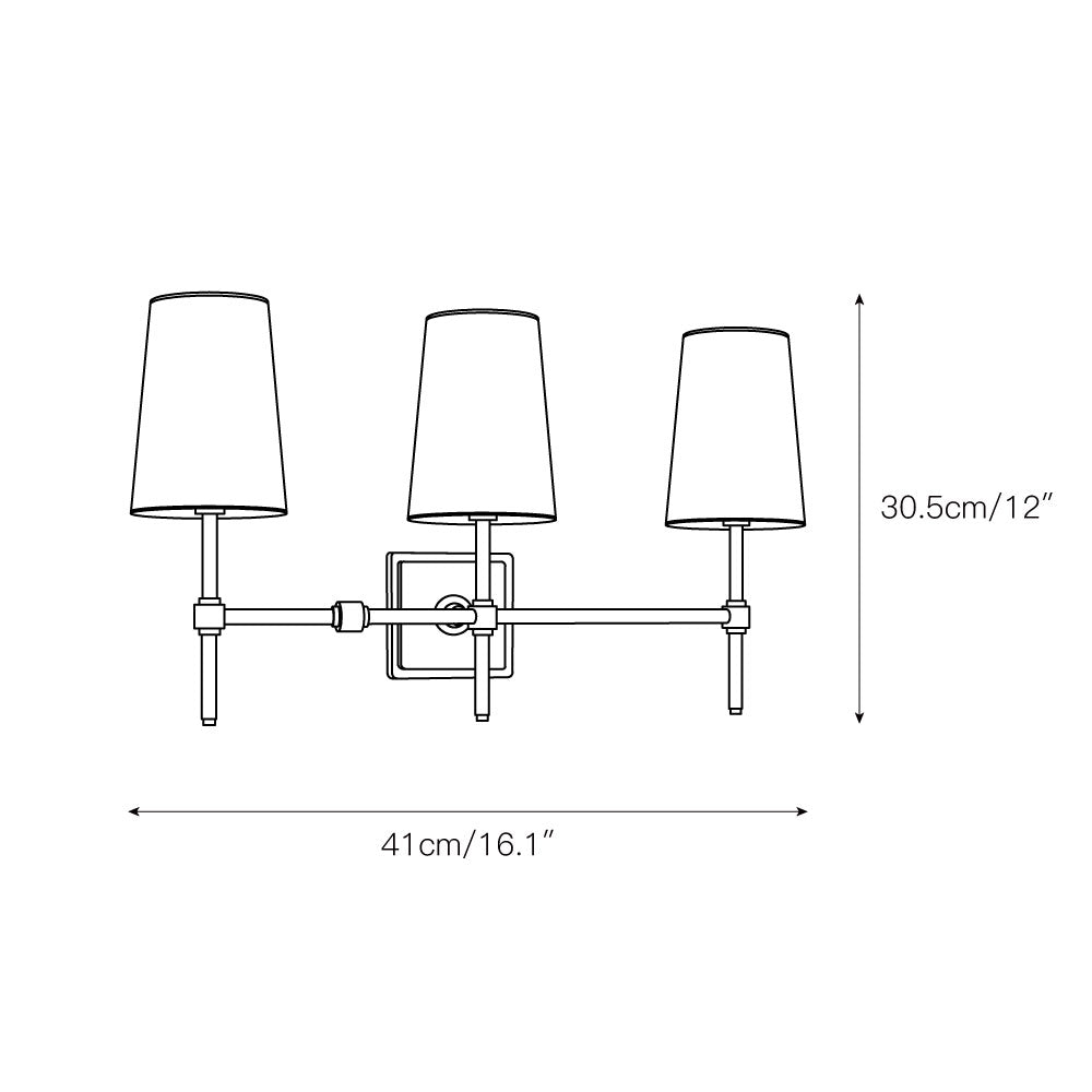 Vicarara Industrielle Vintage Wandleuchte aus Messing mit Stoffbezug-Letslighting