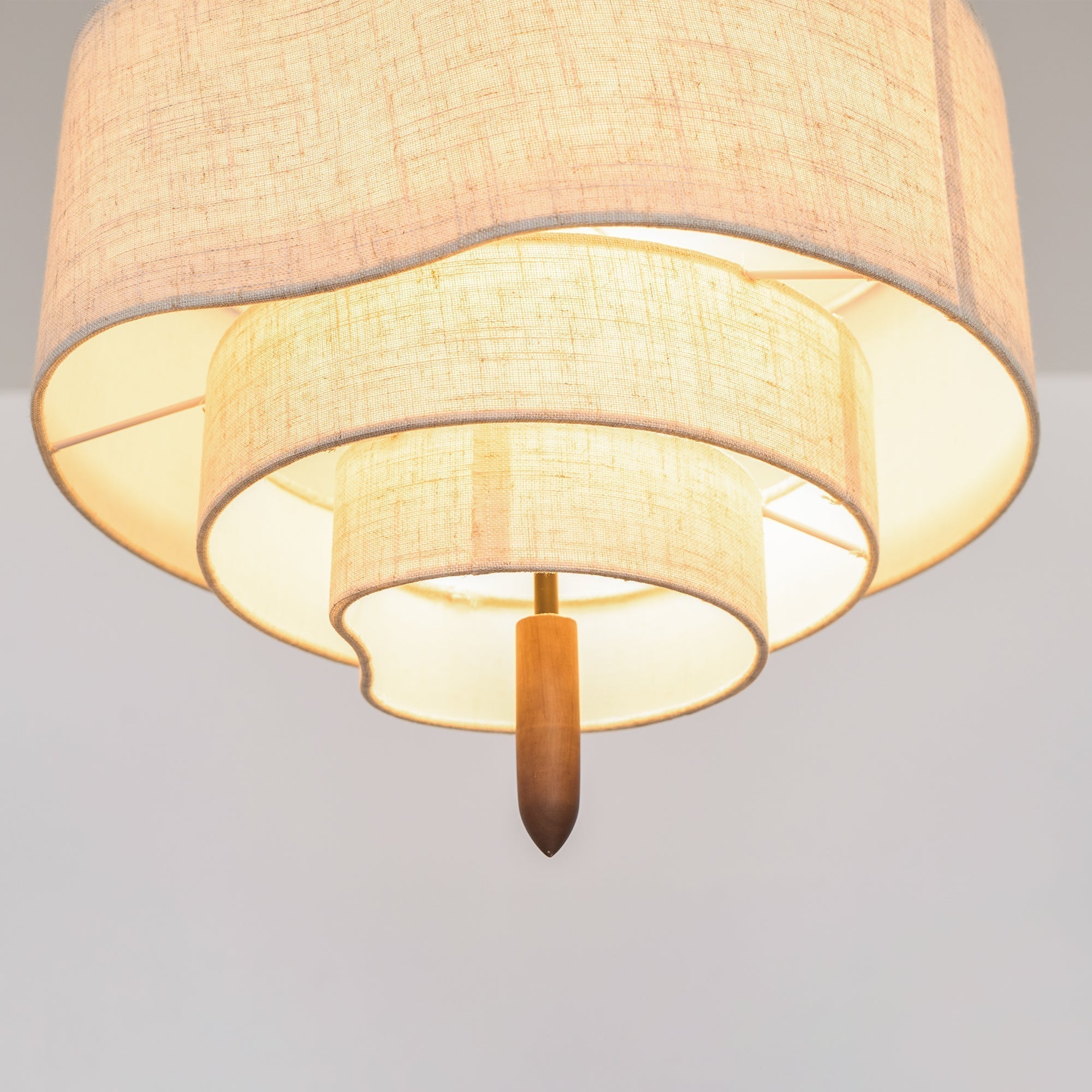 Altheus Stoff Premium Nordisch Kiesel Pendelleuchte-Letslighting