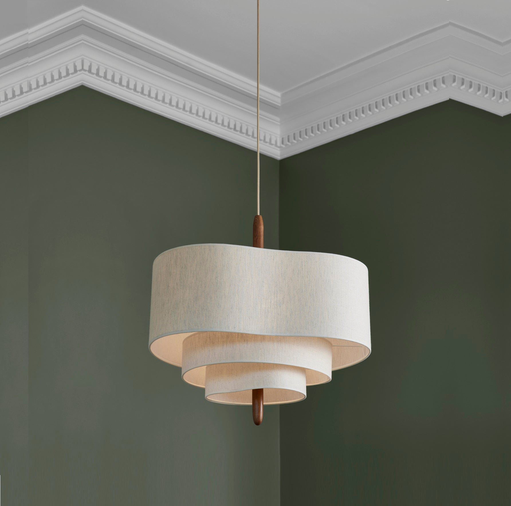 Ritta Modern Pebble Fabric Pendant Light Three Layers