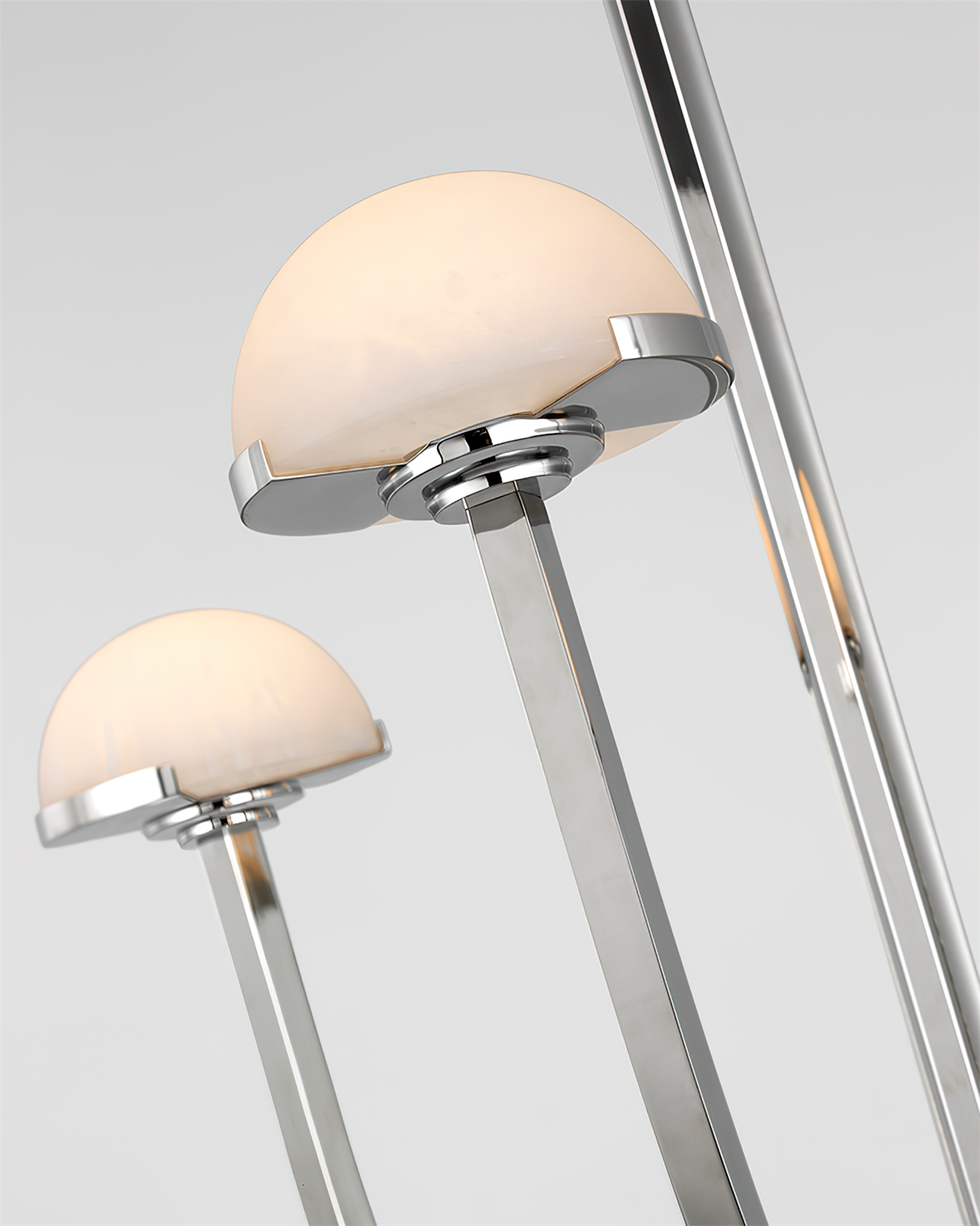 Pedra Chandelier Alabaster Minimalist Arc Geometry - Letslighting