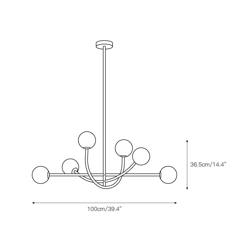 Ilvelia Modern Minimalist Brass Glass Chandelier - Letslighting