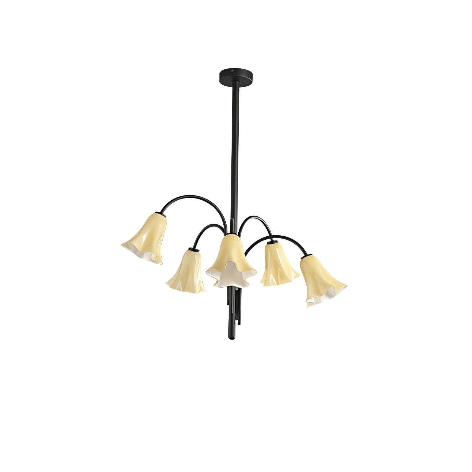 Aurora Chandelier Blossom Petal Glass Arms - Neutralighting