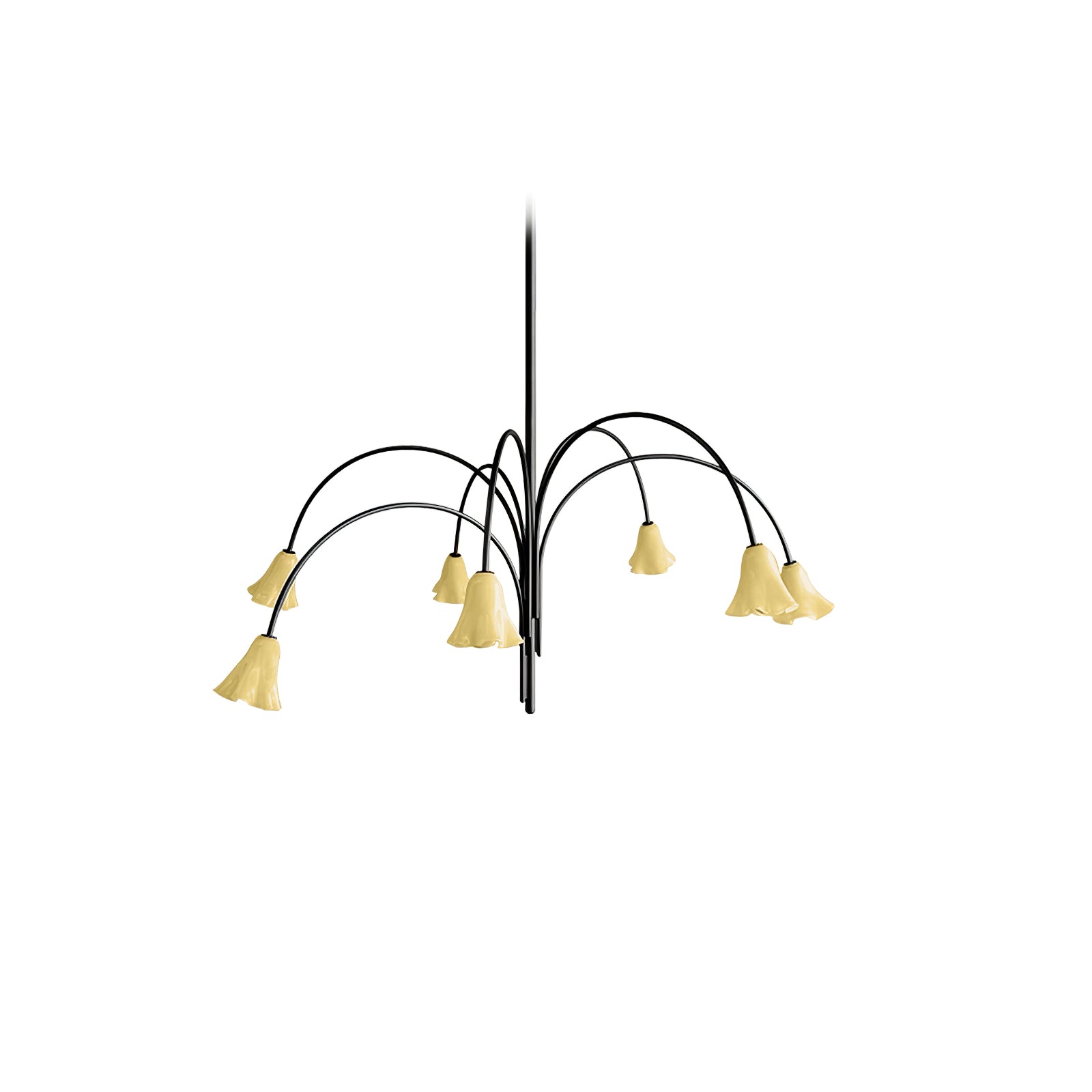 Aurora Chandelier Blossom Petal Glass Arms - Neutralighting