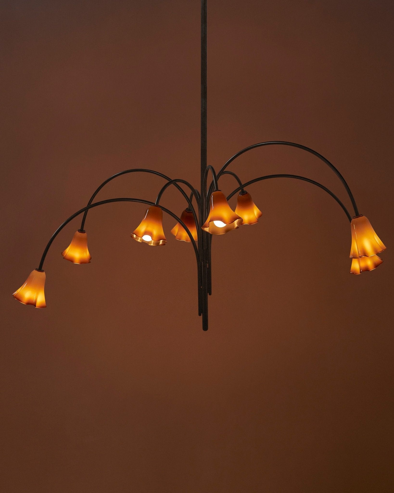 Aurora Chandelier Blossom Petal Glass Arms - Neutralighting