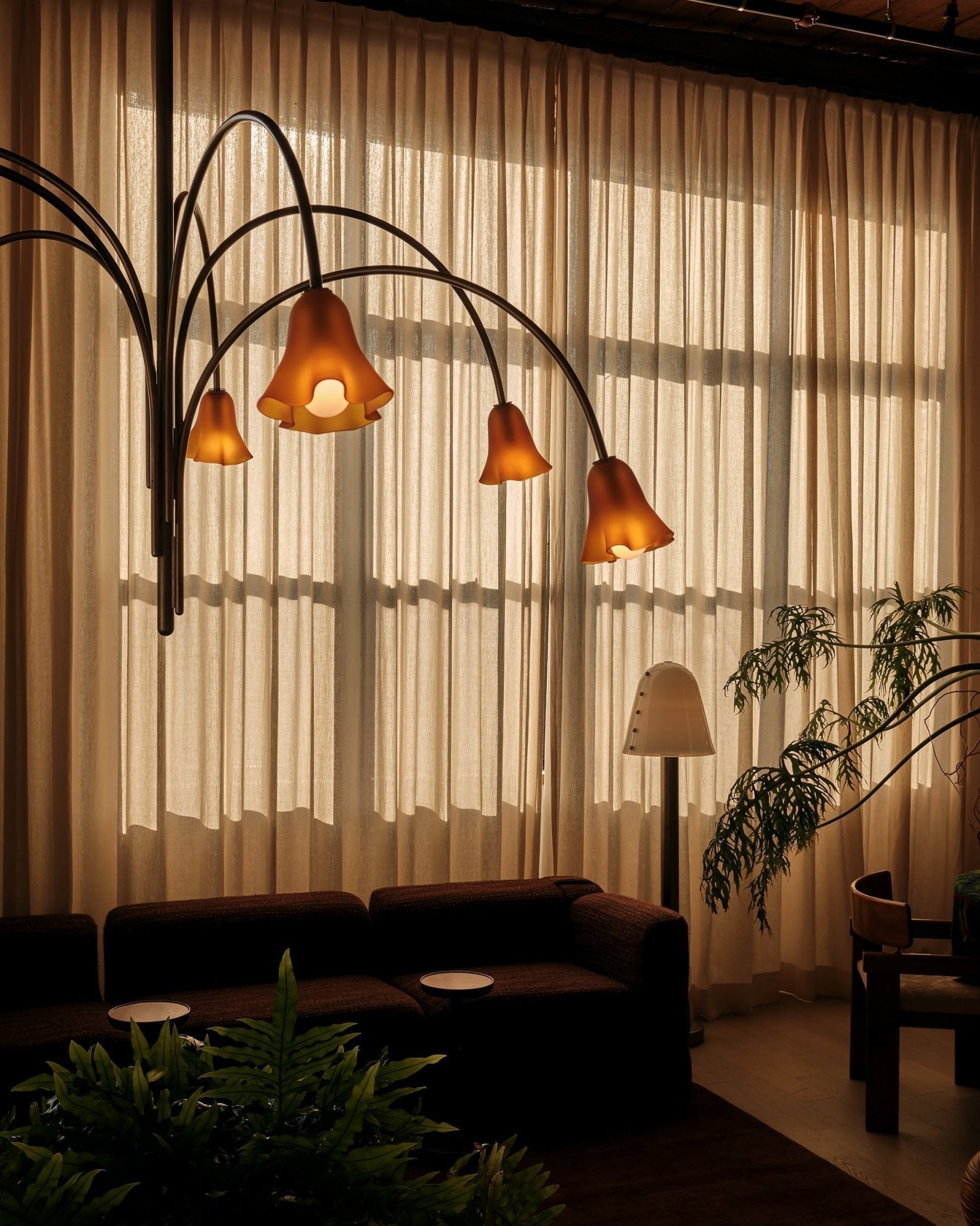 Aurora Chandelier Blossom Petal Glass Arms - Neutralighting