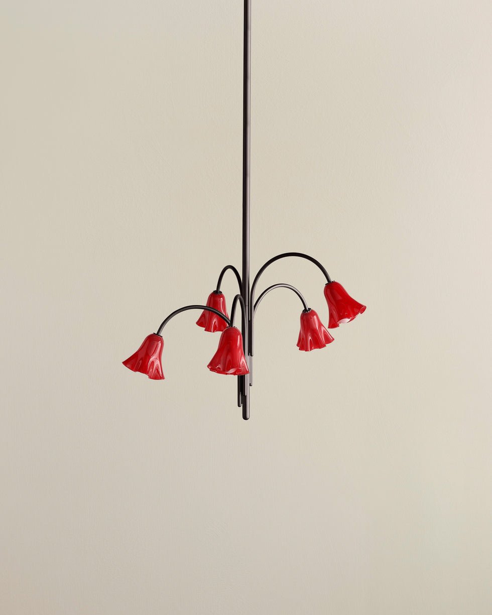 Aurora Chandelier Blossom Petal Glass Arms - Neutralighting
