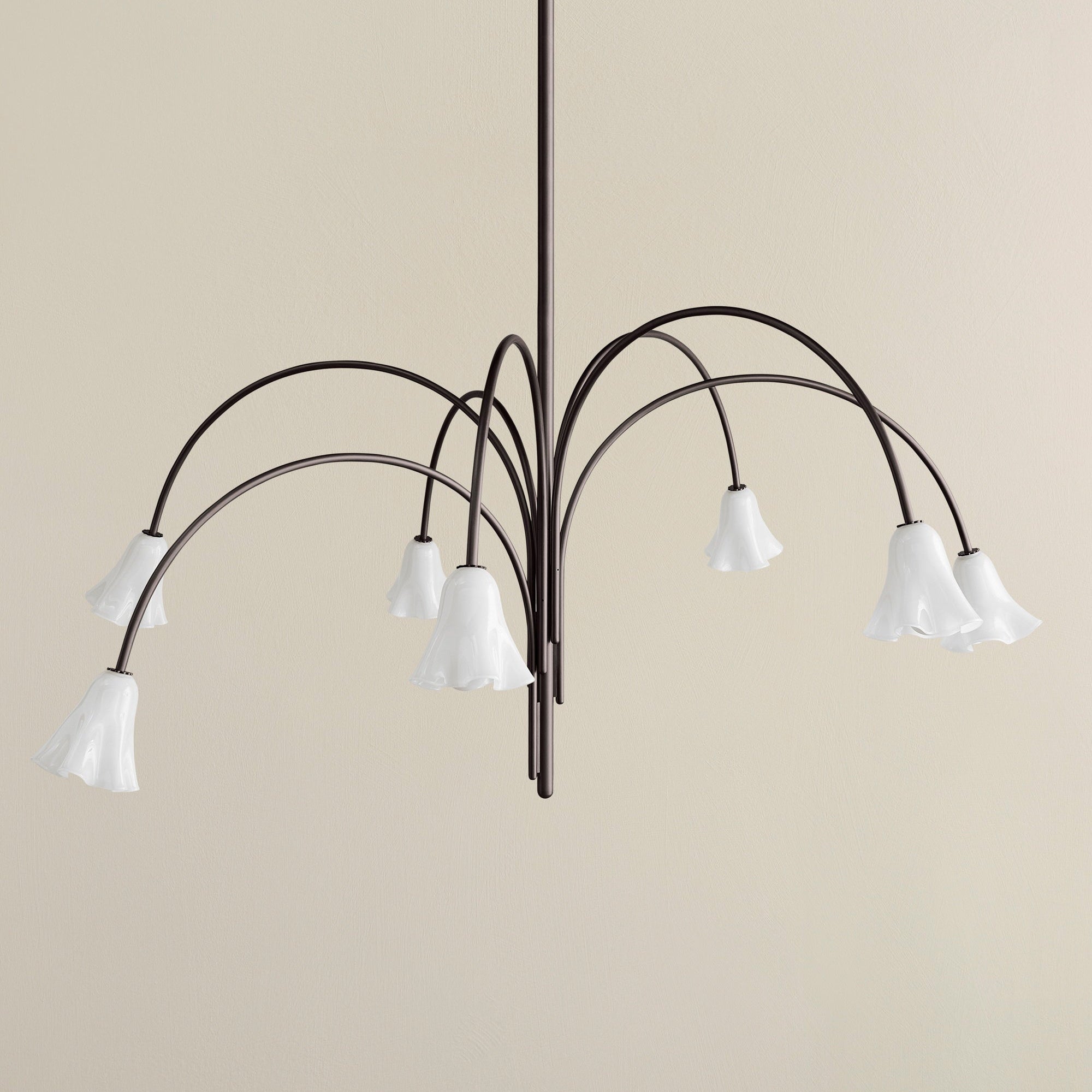 Aurora Chandelier Blossom Petal Glass Arms - Neutralighting