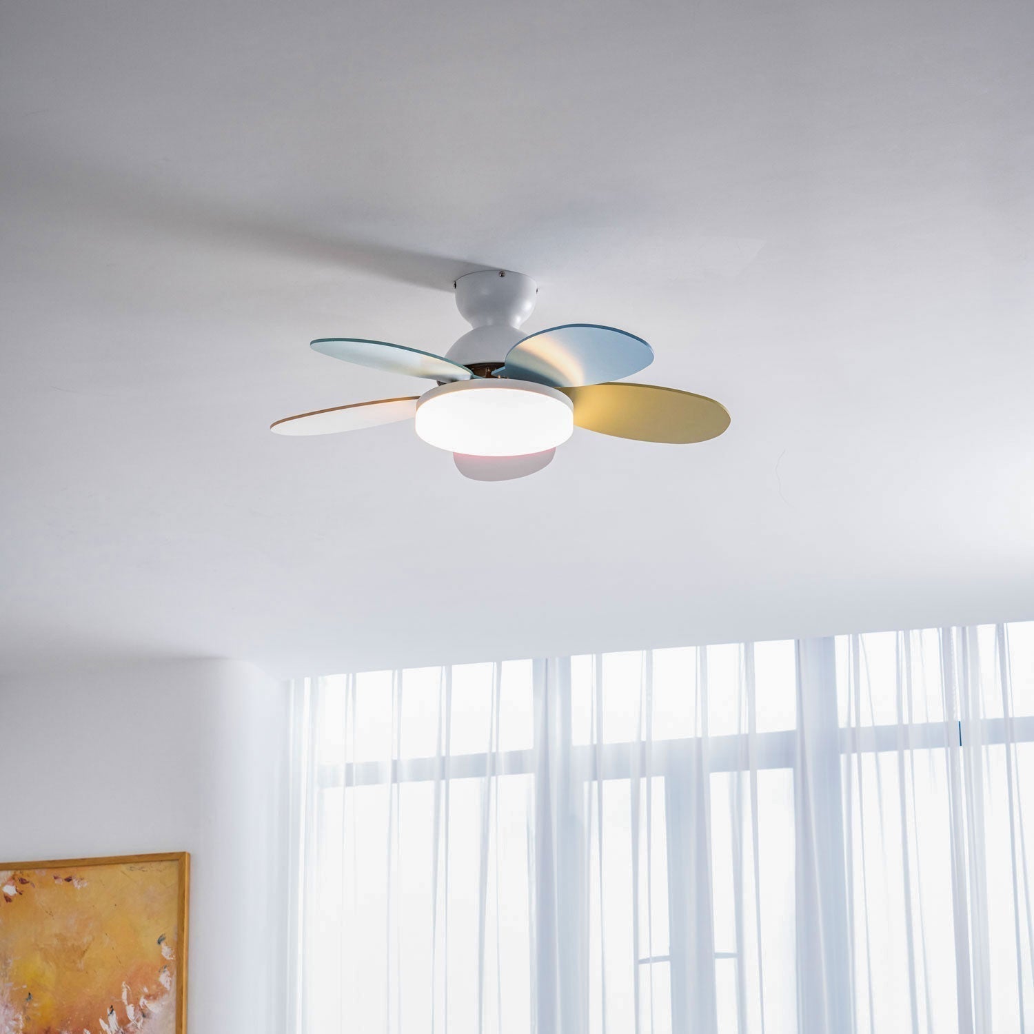 Liora Deckenventilator mit Beleuchtung, hebt die Vorteile des reinen Kupfermotors hervor