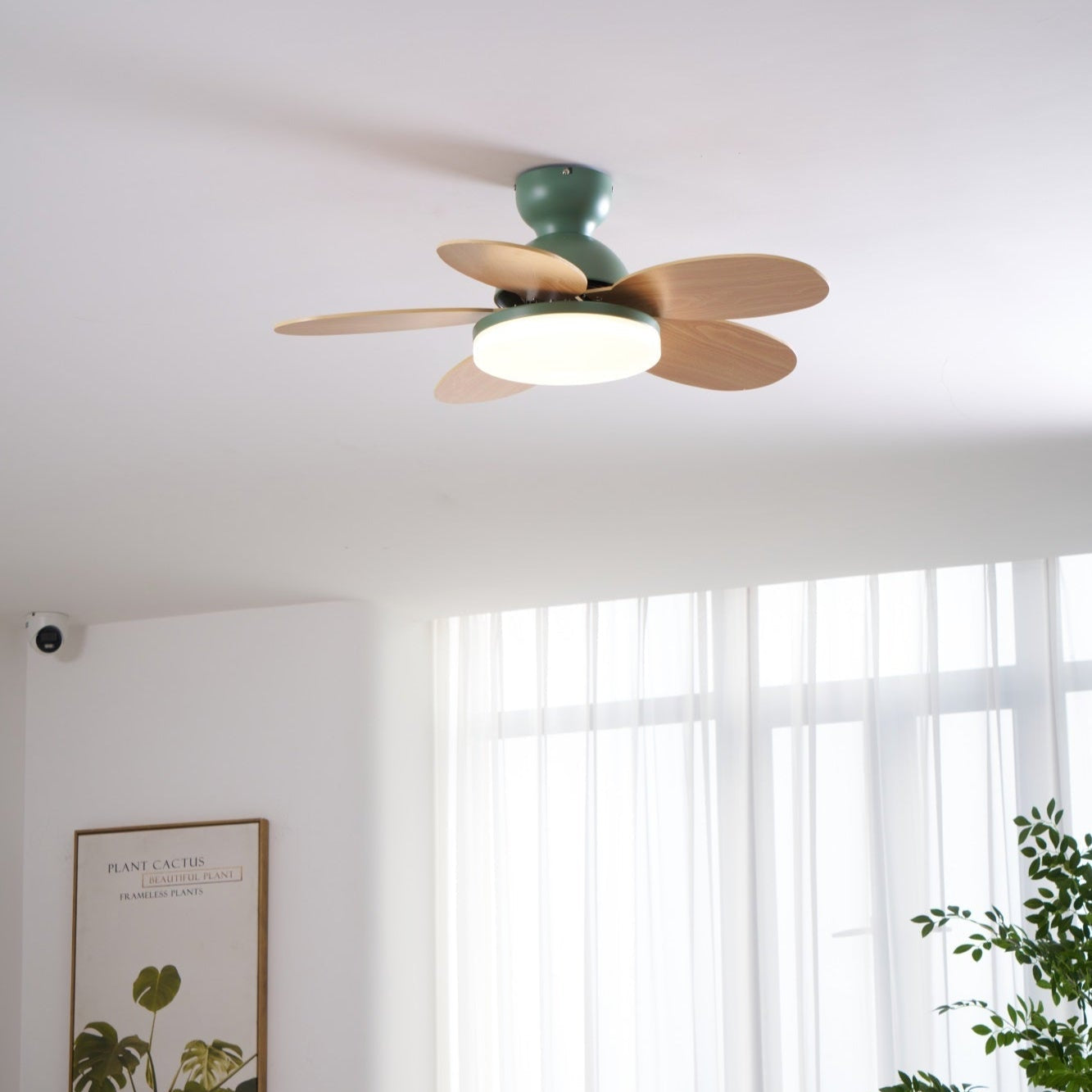 Liora Bunter Glas-Deckenventilator mit Beleuchtung für Kinderzimmer, Größe Ø 100cm Option