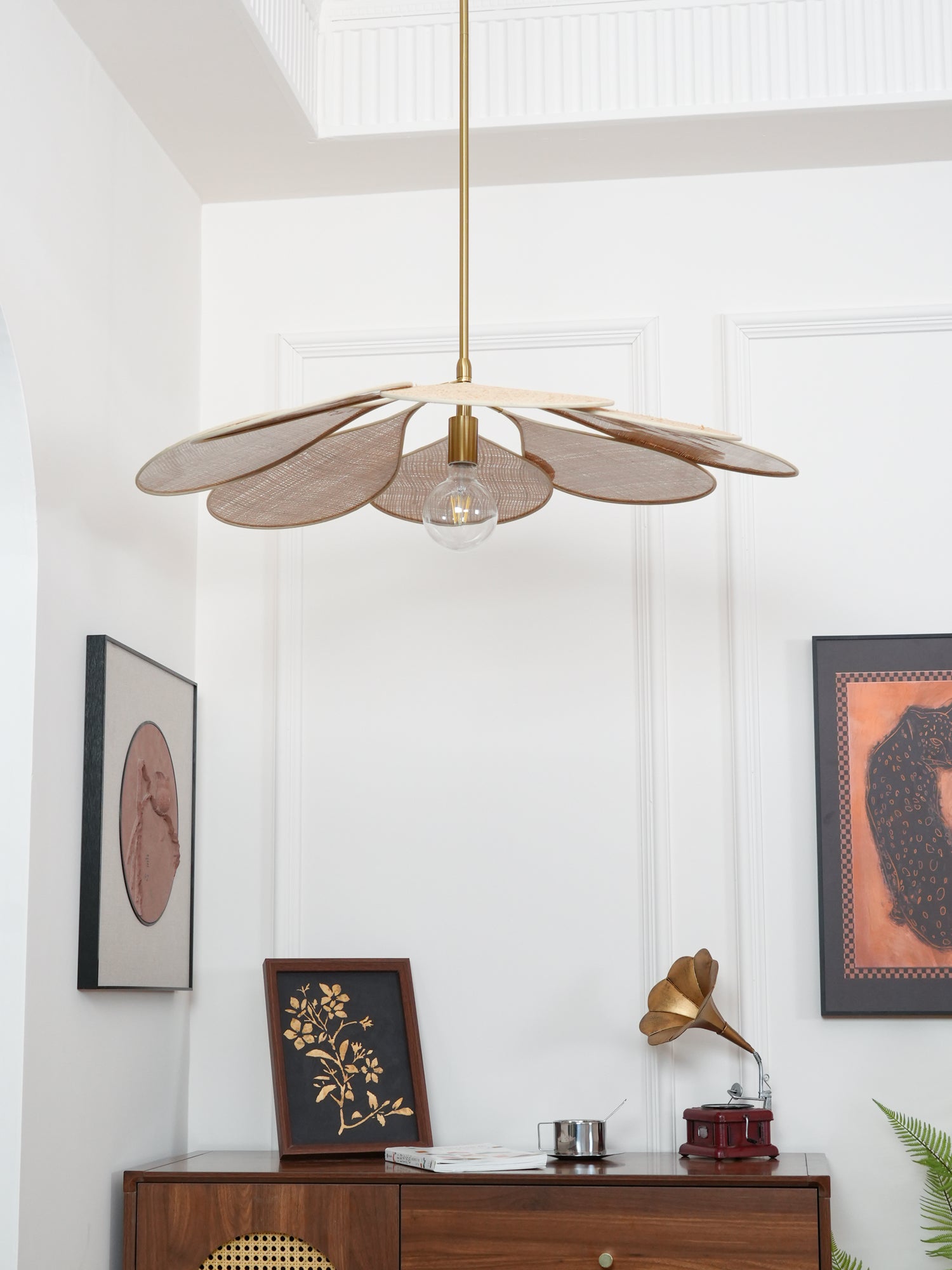 Flora Bohemian Stoff Pendelleuchte-Letslighting