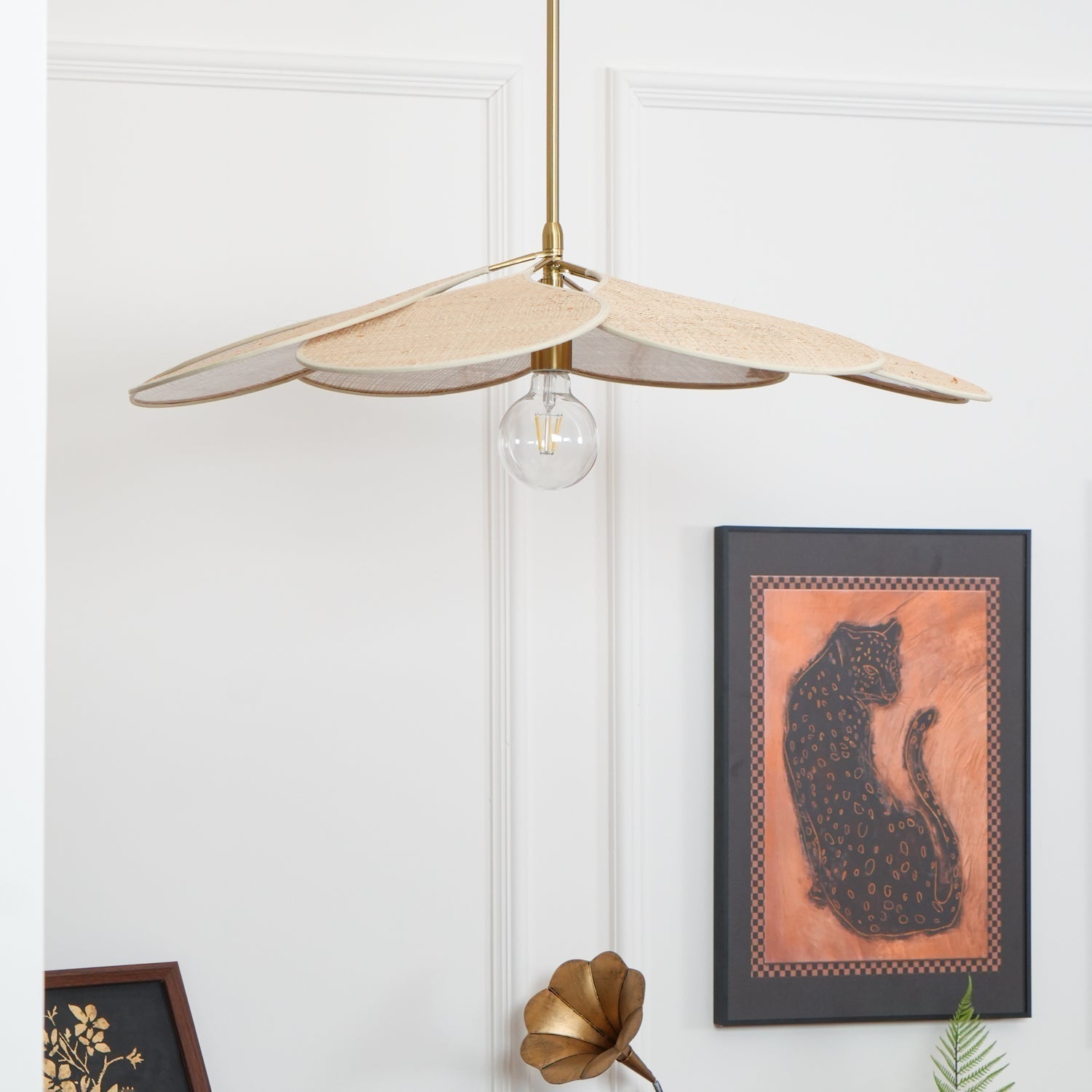 Flora Bohemian Stoff Pendelleuchte-Letslighting