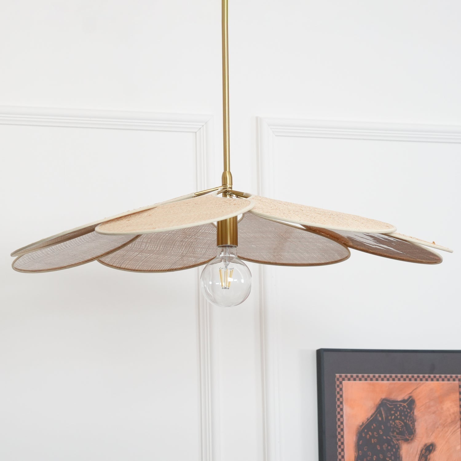 Flora Bohemian Stoff Pendelleuchte-Letslighting