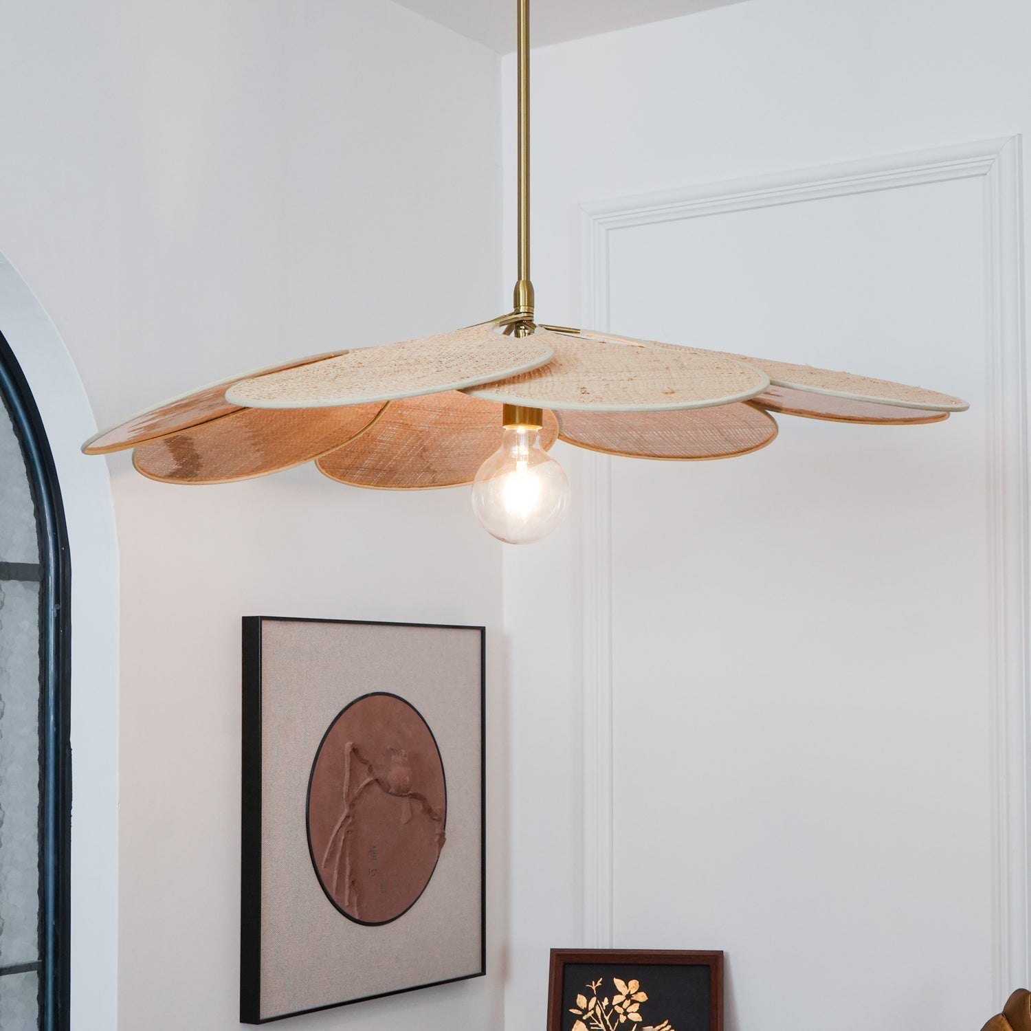 Flora Bohemian Stoff Pendelleuchte-Letslighting