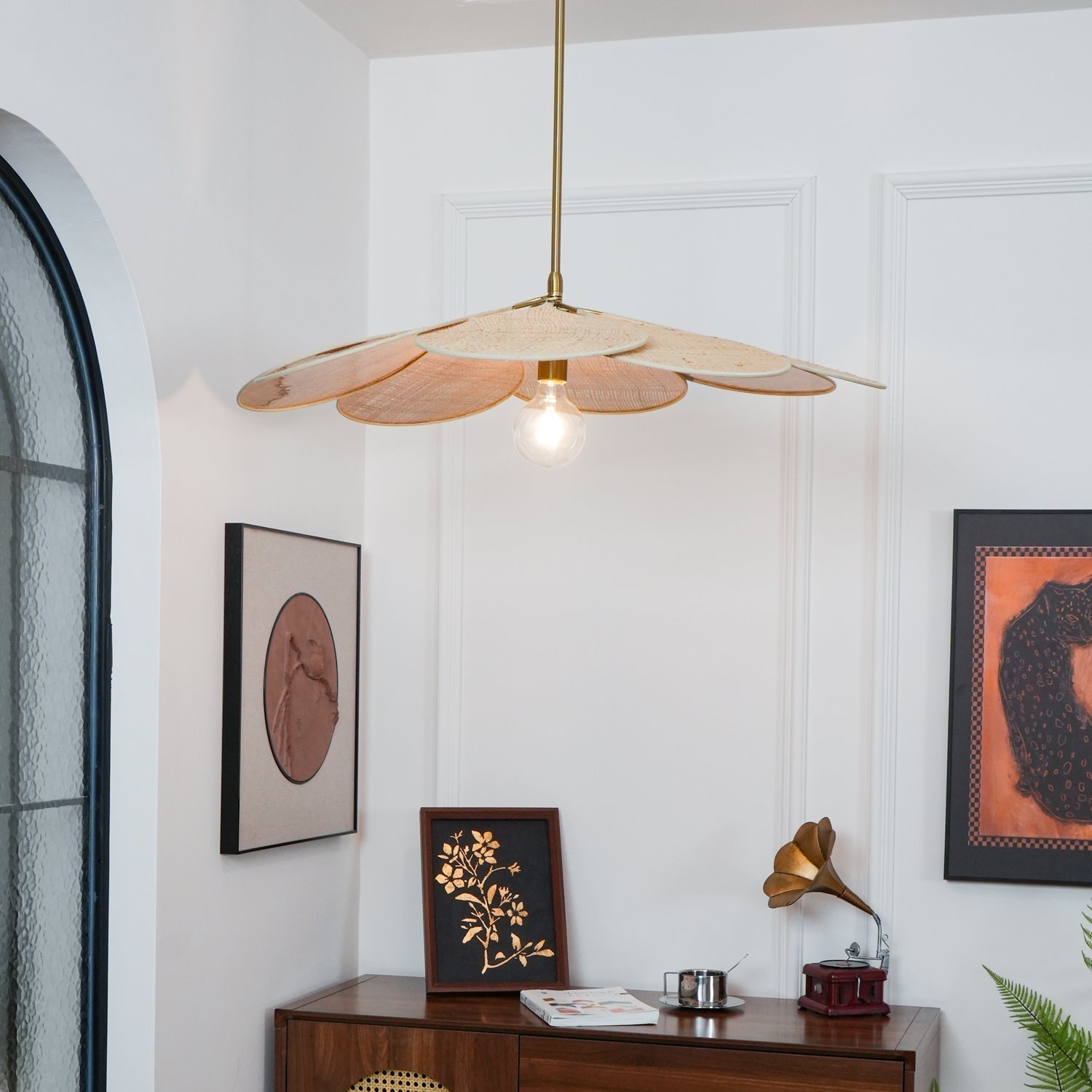 Flora Bohemian Stoff Pendelleuchte-Letslighting