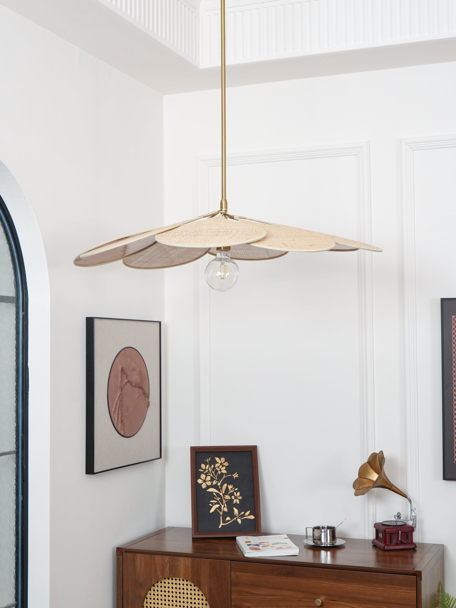 Flora Bohemian Stoff Pendelleuchte-Letslighting