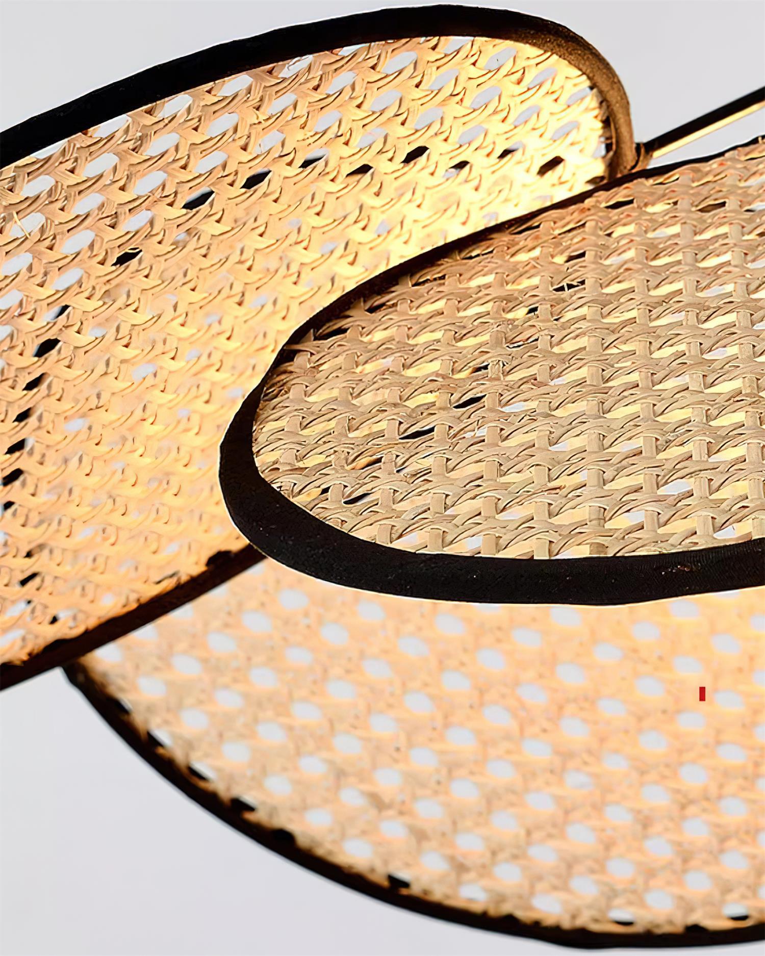 Vemarora Premium Pendelleuchte aus Rattangewebe-Letslighting