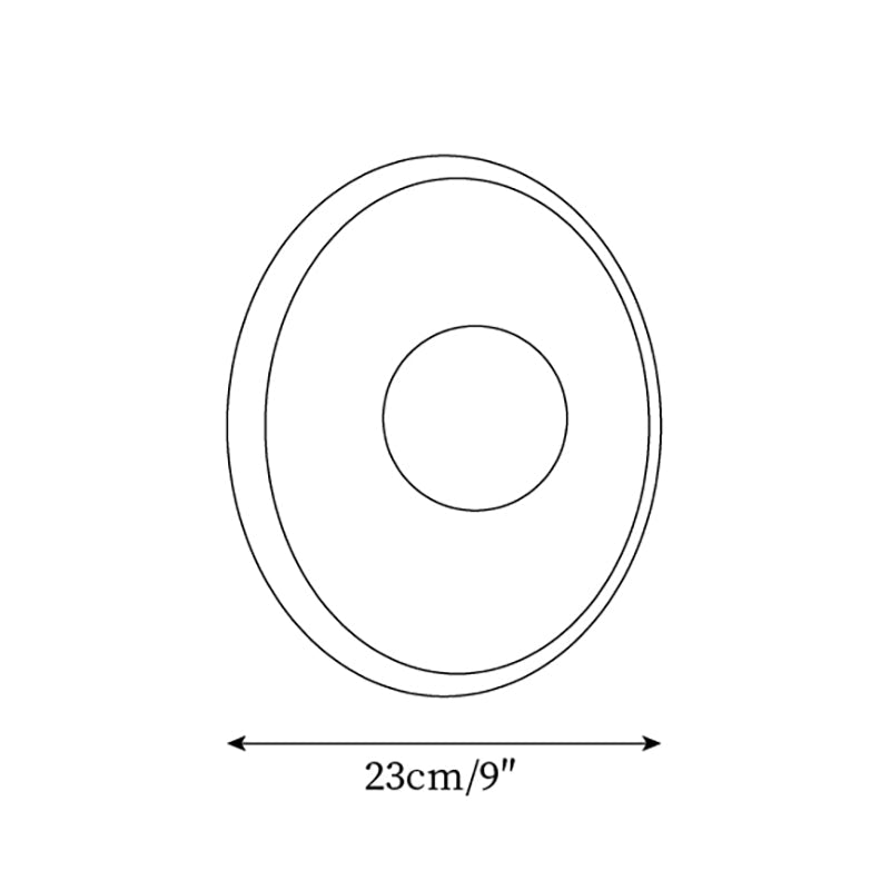 Wall Lamp Ceramic Orbit Disc with Glass Globe Entryway Modern - Letslighting