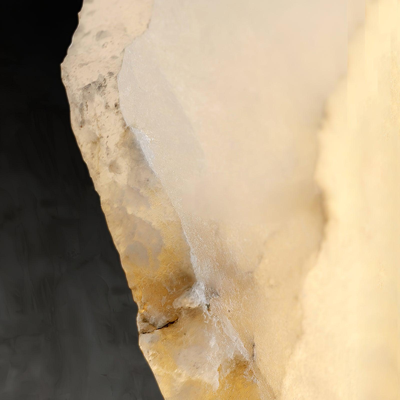 Cevra Alabaster-Blumen-Wandleuchte