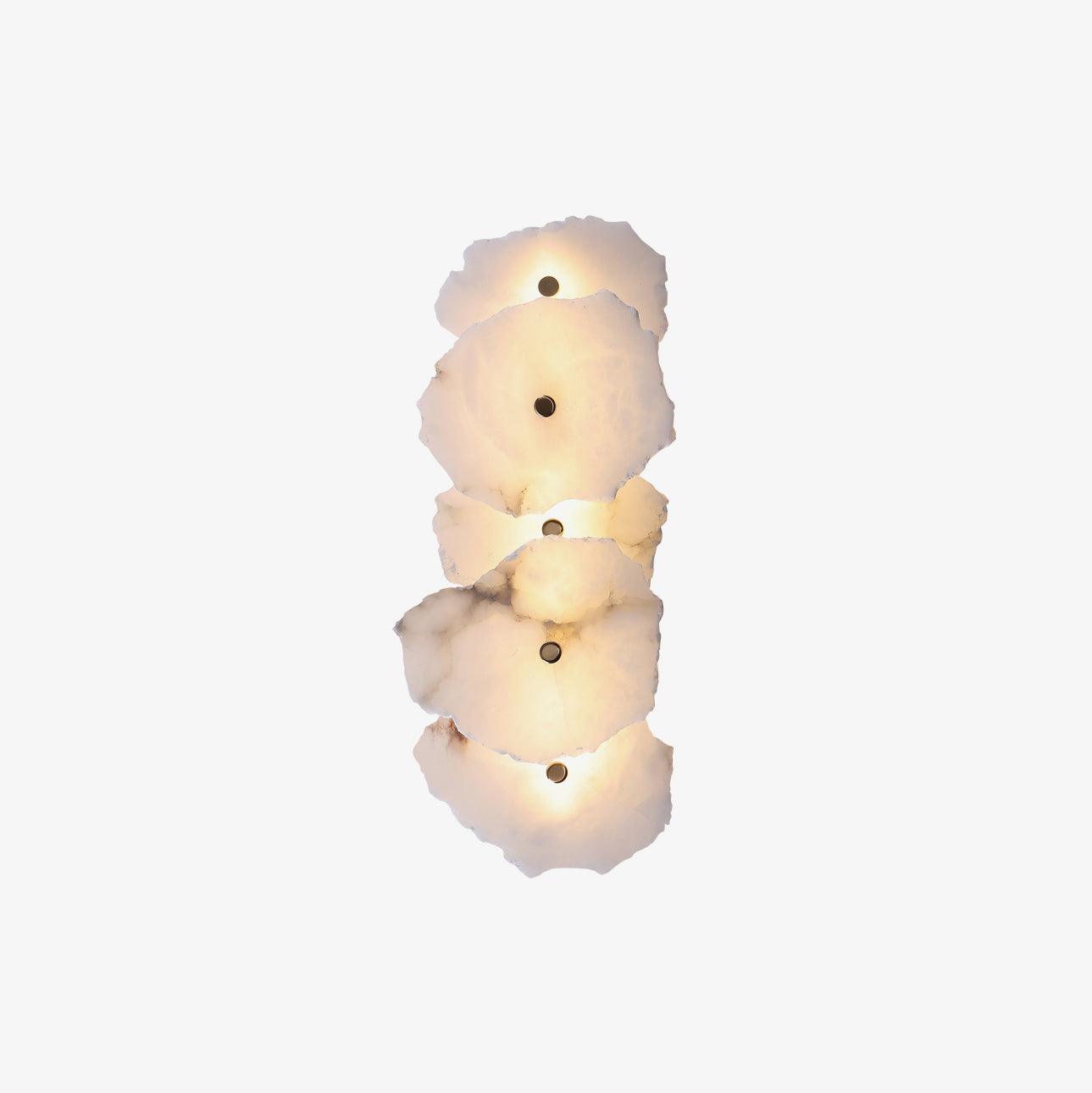 Cevra Alabaster-Blumen-Wandleuchte