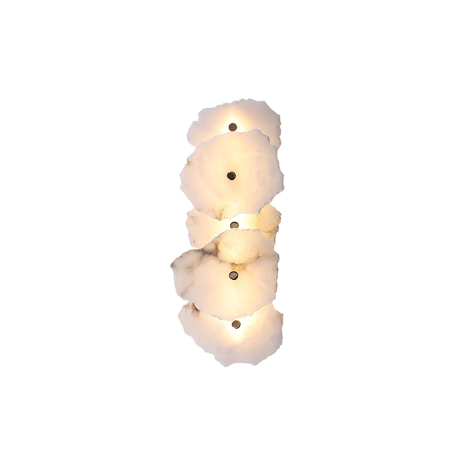 Cevra Alabaster-Blumen-Wandleuchte