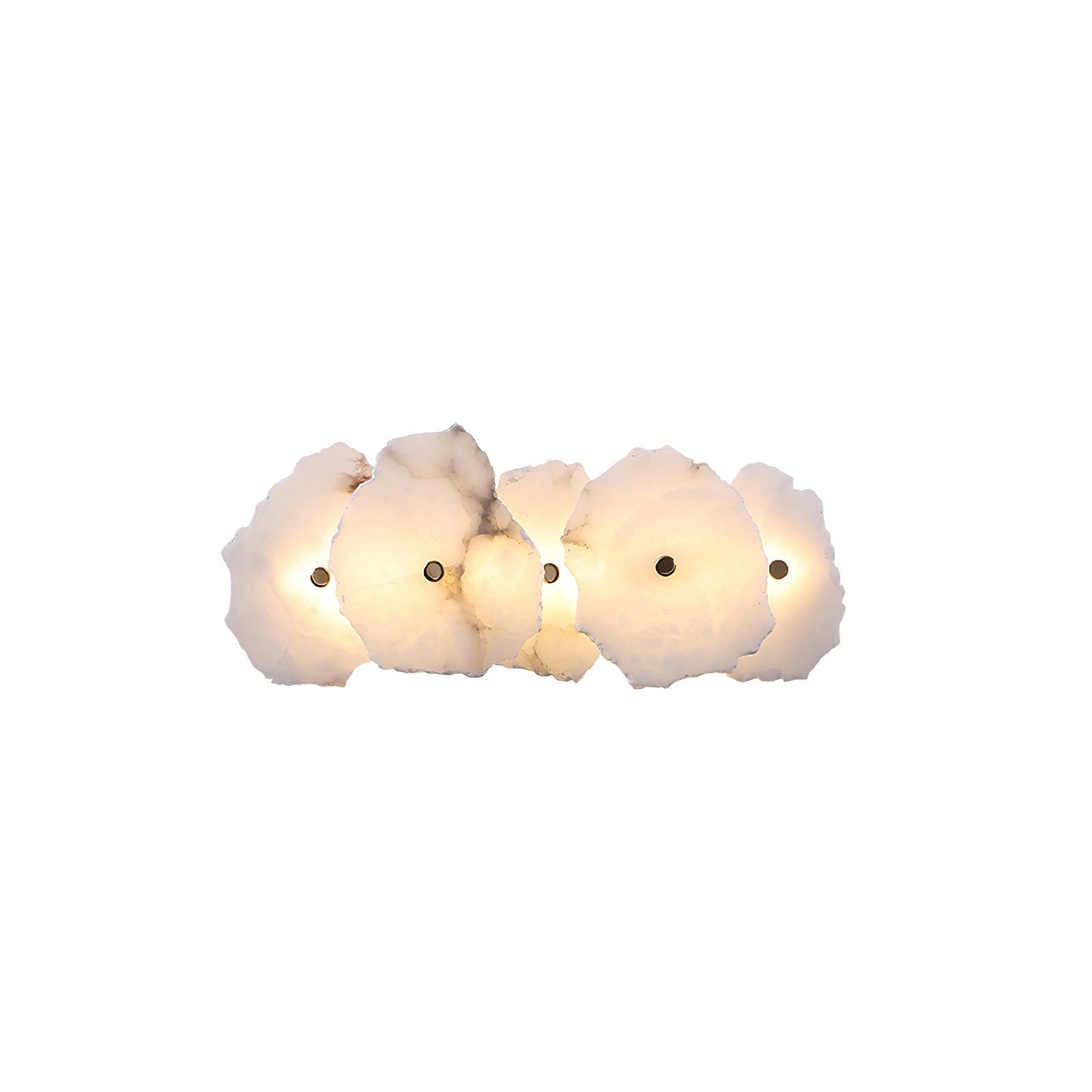 Cevra Alabaster-Blumen-Wandleuchte