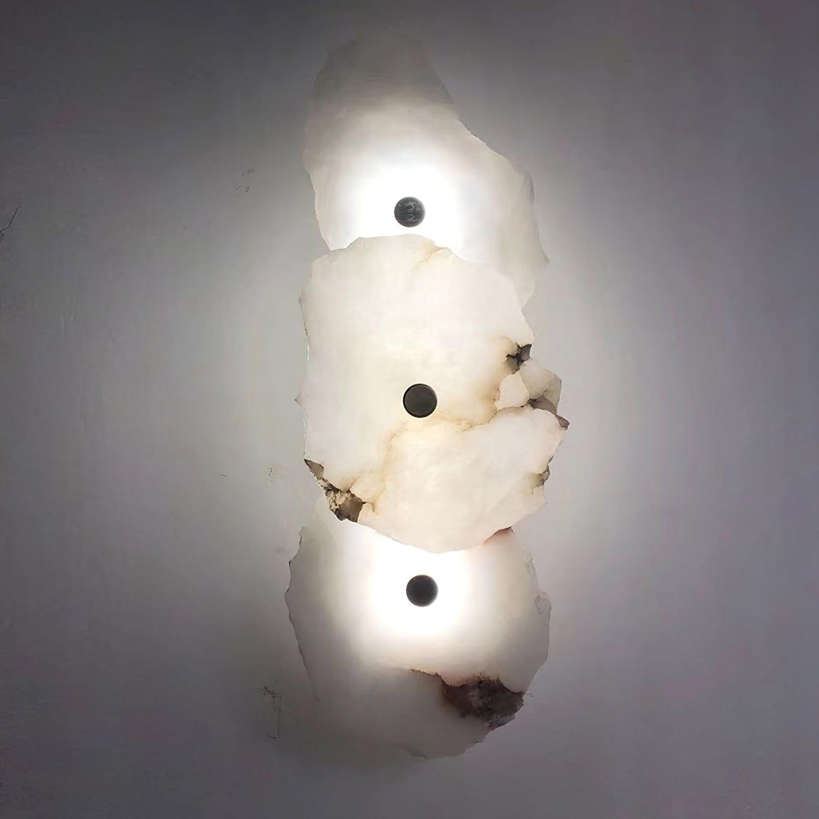 Cevra Alabaster-Blumen-Wandleuchte