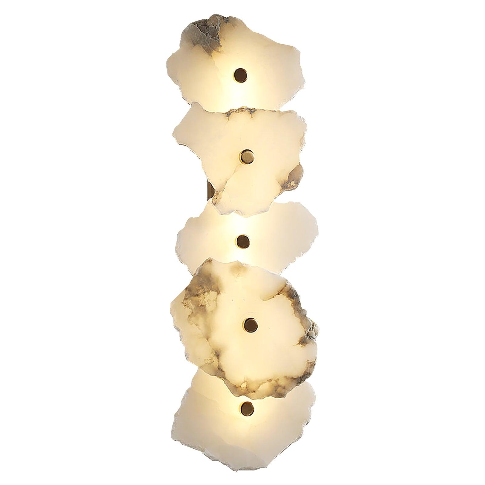 Cevra Alabaster-Blumen-Wandleuchte