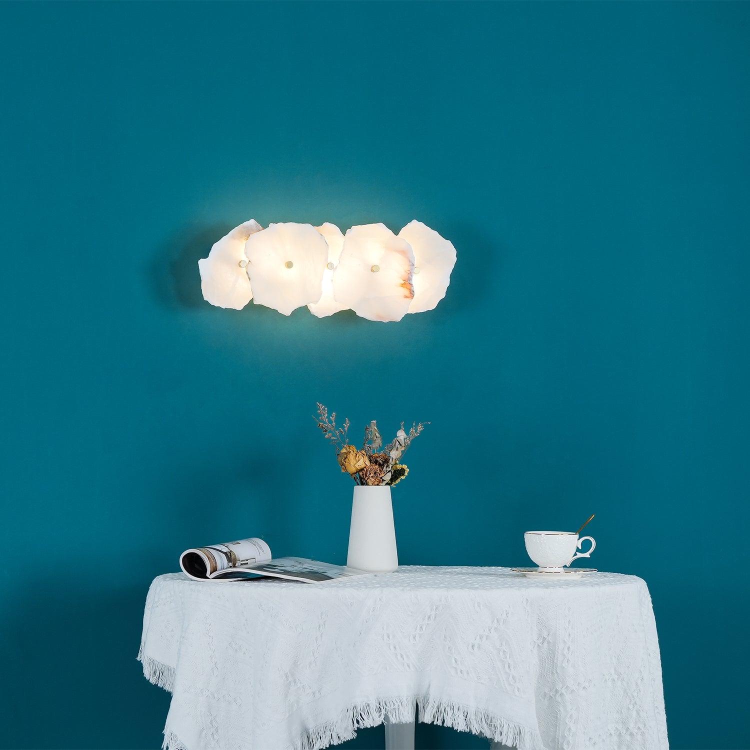 Alaeila Blumenbukett Alabaster Wandleuchte-Letslighting