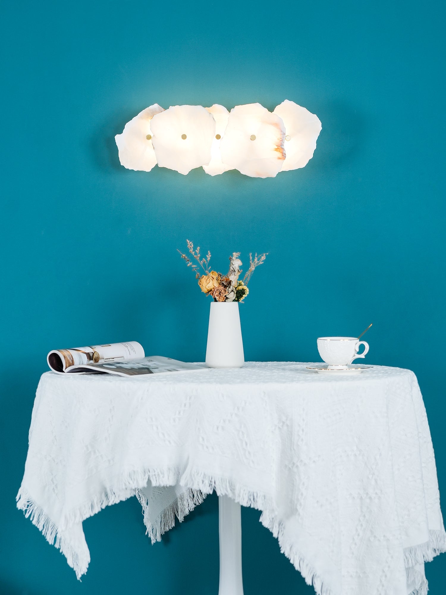 Alaeila Blumenbukett Alabaster Wandleuchte-Letslighting