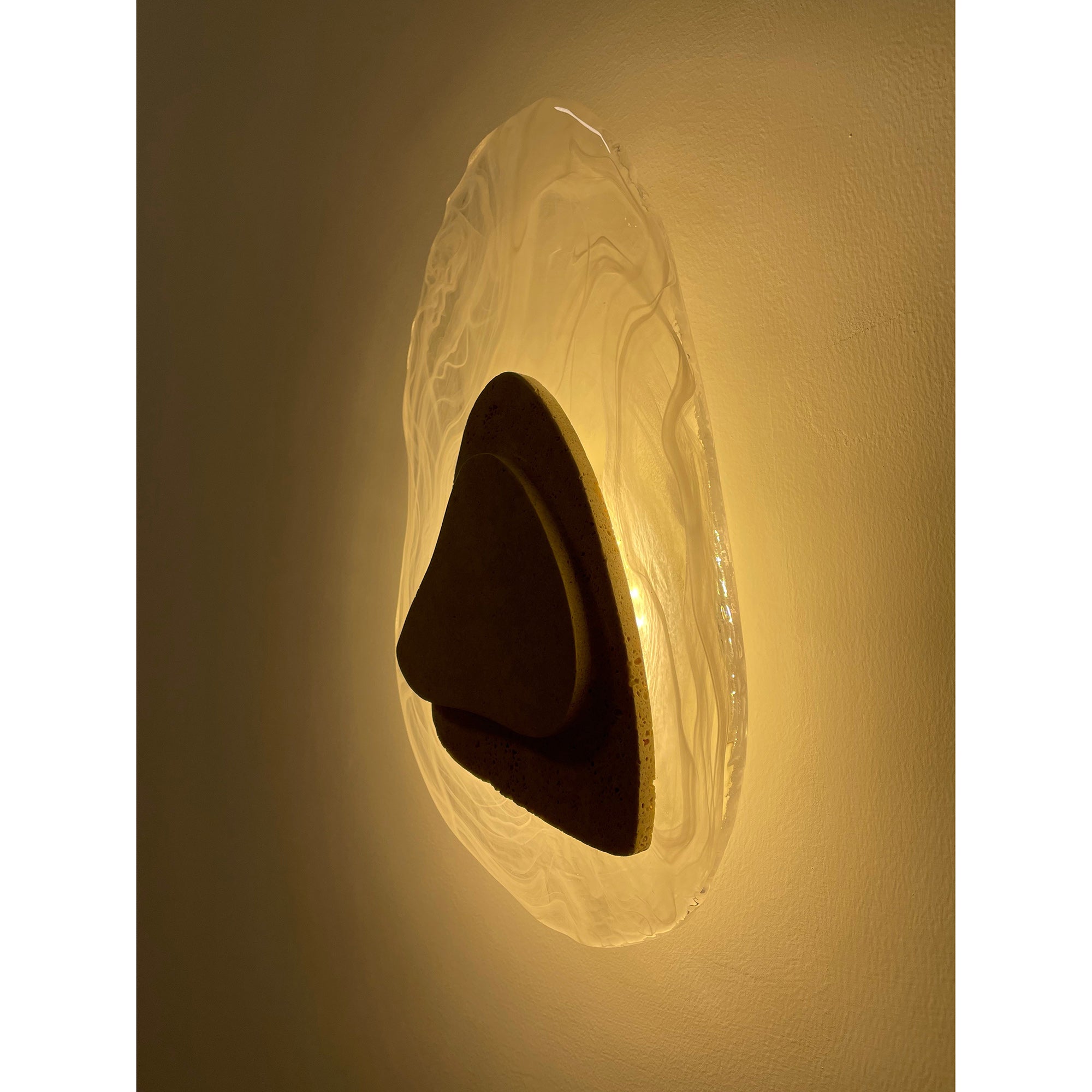 Zenorarae Individual Creativity Glass Travertine Wall Lamp - Letslighting